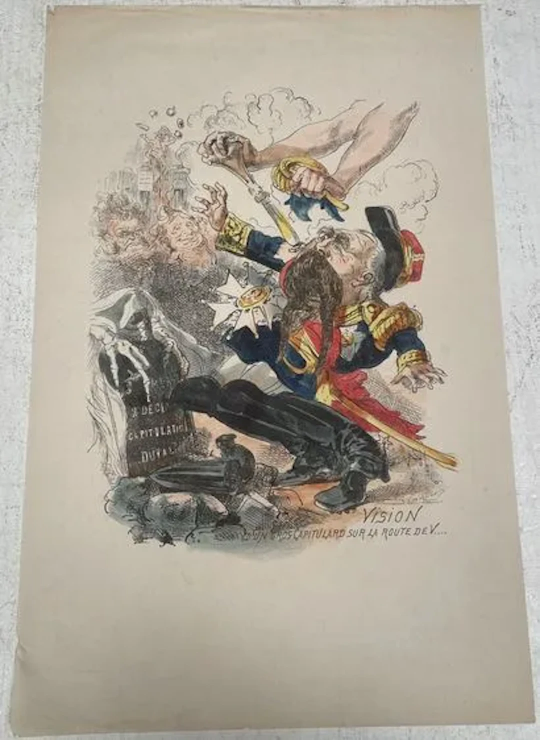 POLITICAL CARTOON — “VISION OF A FAT CAPITULATOR ON THE ROAD - Lot 78