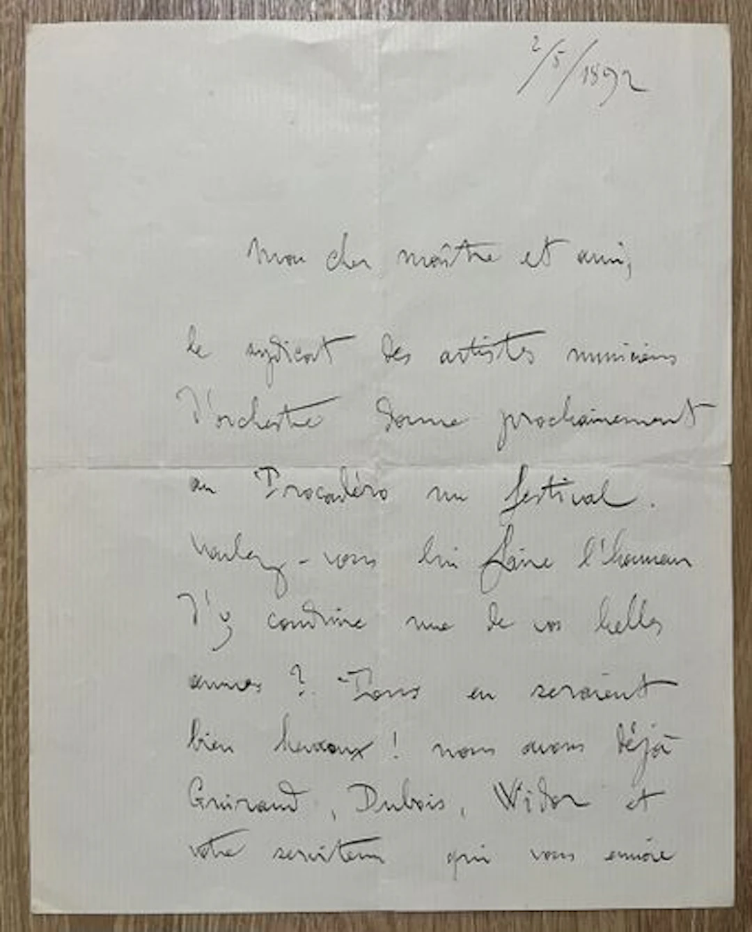 GODARD (Benjamin) (1849–1895). French composer and conductor - Lot 184