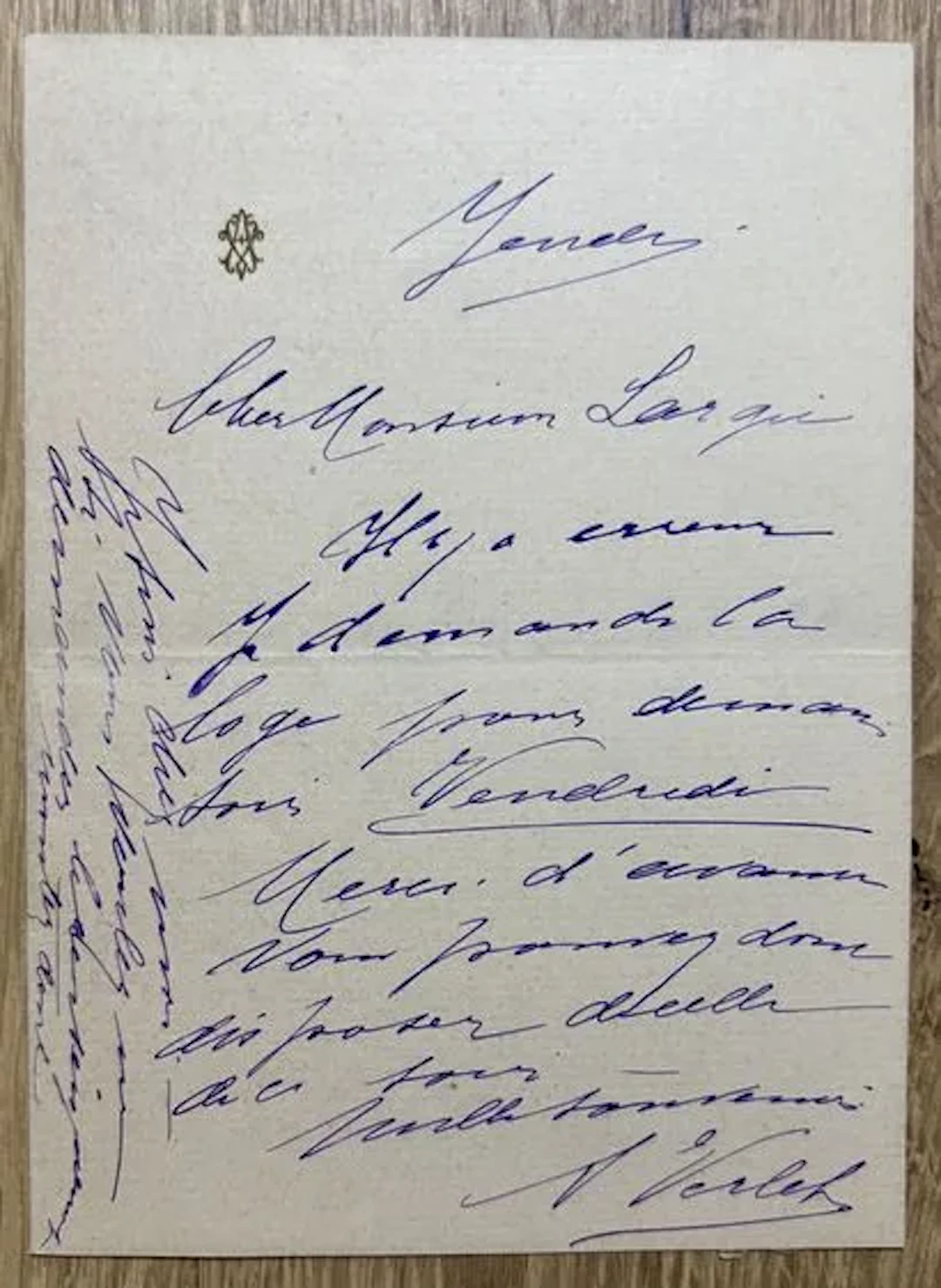 VERLET (Alice) (1873-1930). Cantatrice belge, soprano colora - Lot 294