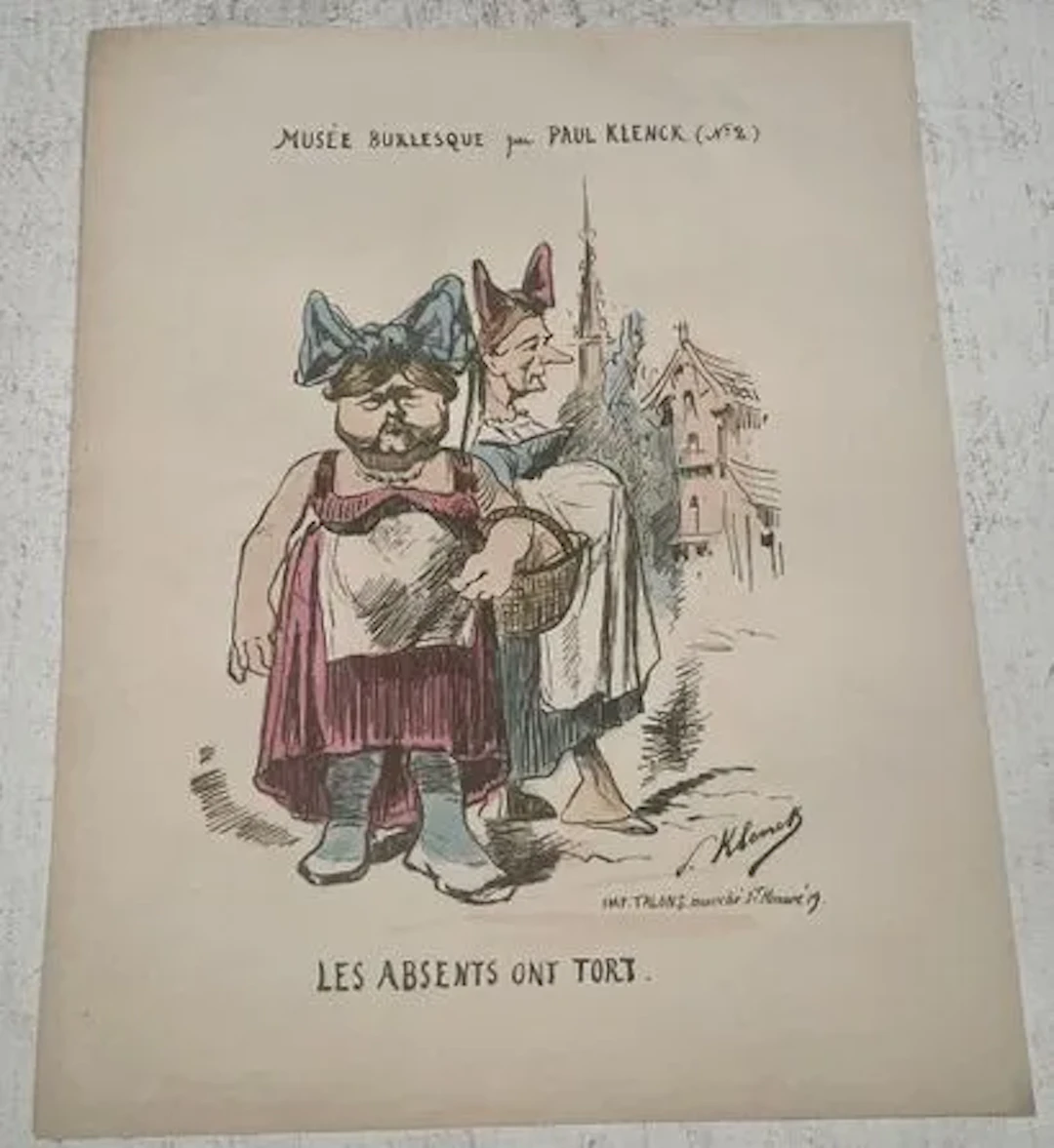 KLENCK — MUSÉE BURLESQUE, « LES ABSENTS ONT TORT » - Lot 153