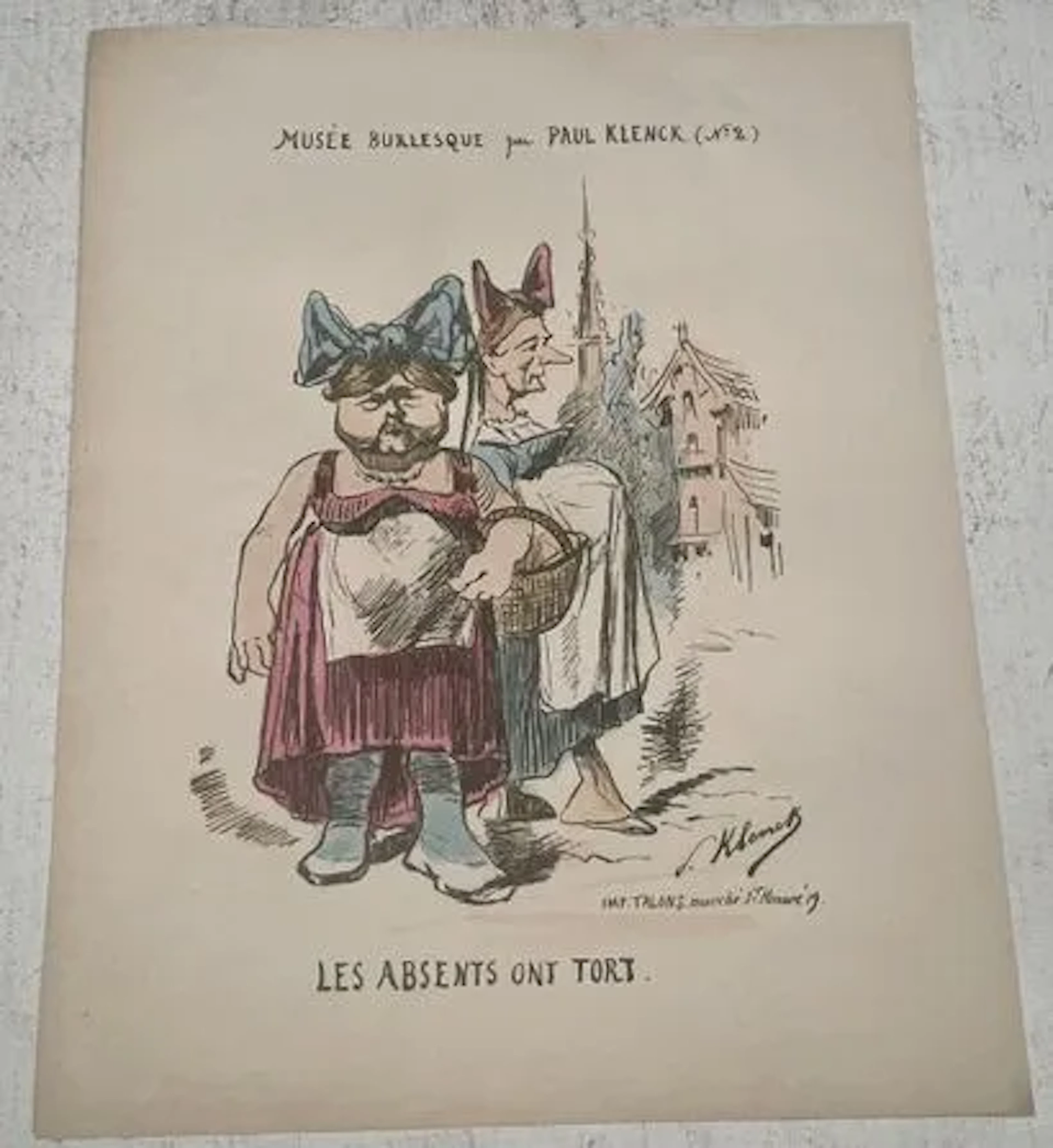 KLENCK — MUSÉE BURLESQUE, « LES ABSENTS ONT TORT » - Lot 153