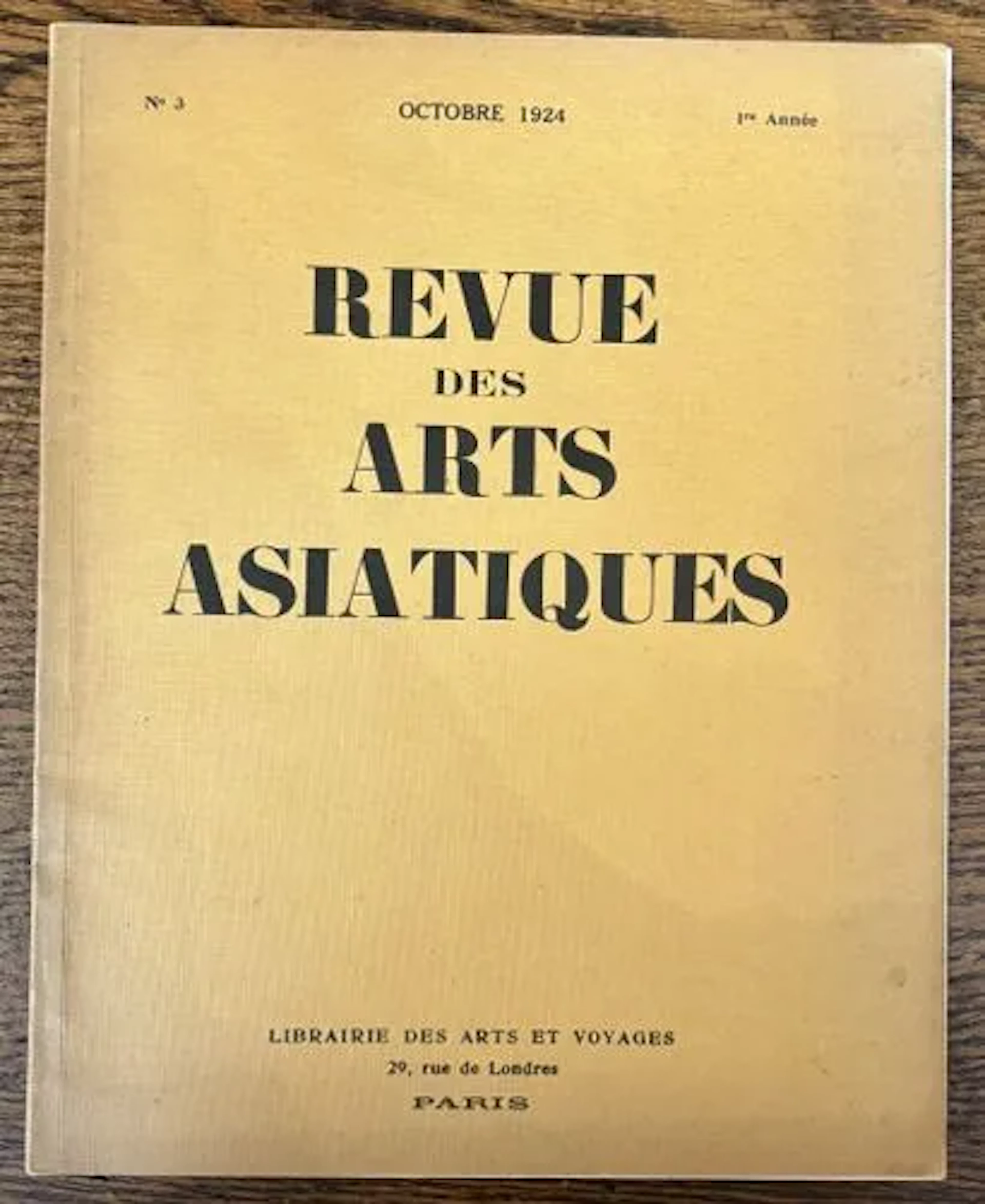REVUE DES ARTS ASIATIQUES — N° 3, octobre 1924 - Lot 265