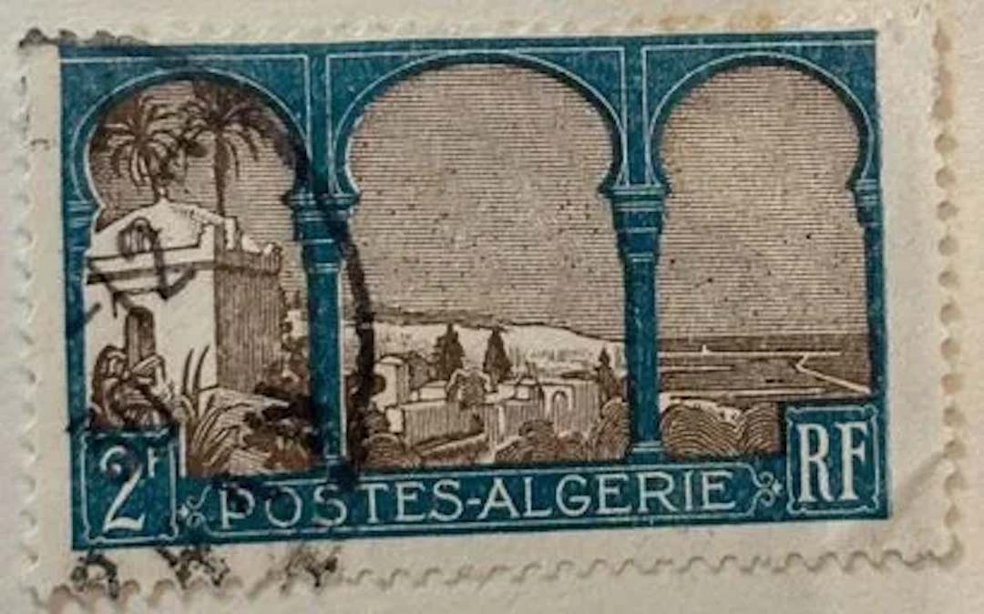 ALGÉRIE — 2 francs, bicolore bleu-vert et brun, vue sous arc - Lot 15