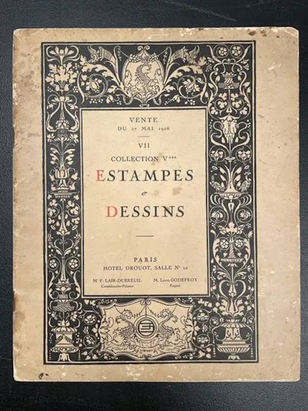 Collection V**. Estampes & Dessins. Vente du 27 mai 1926.* - Lot 68