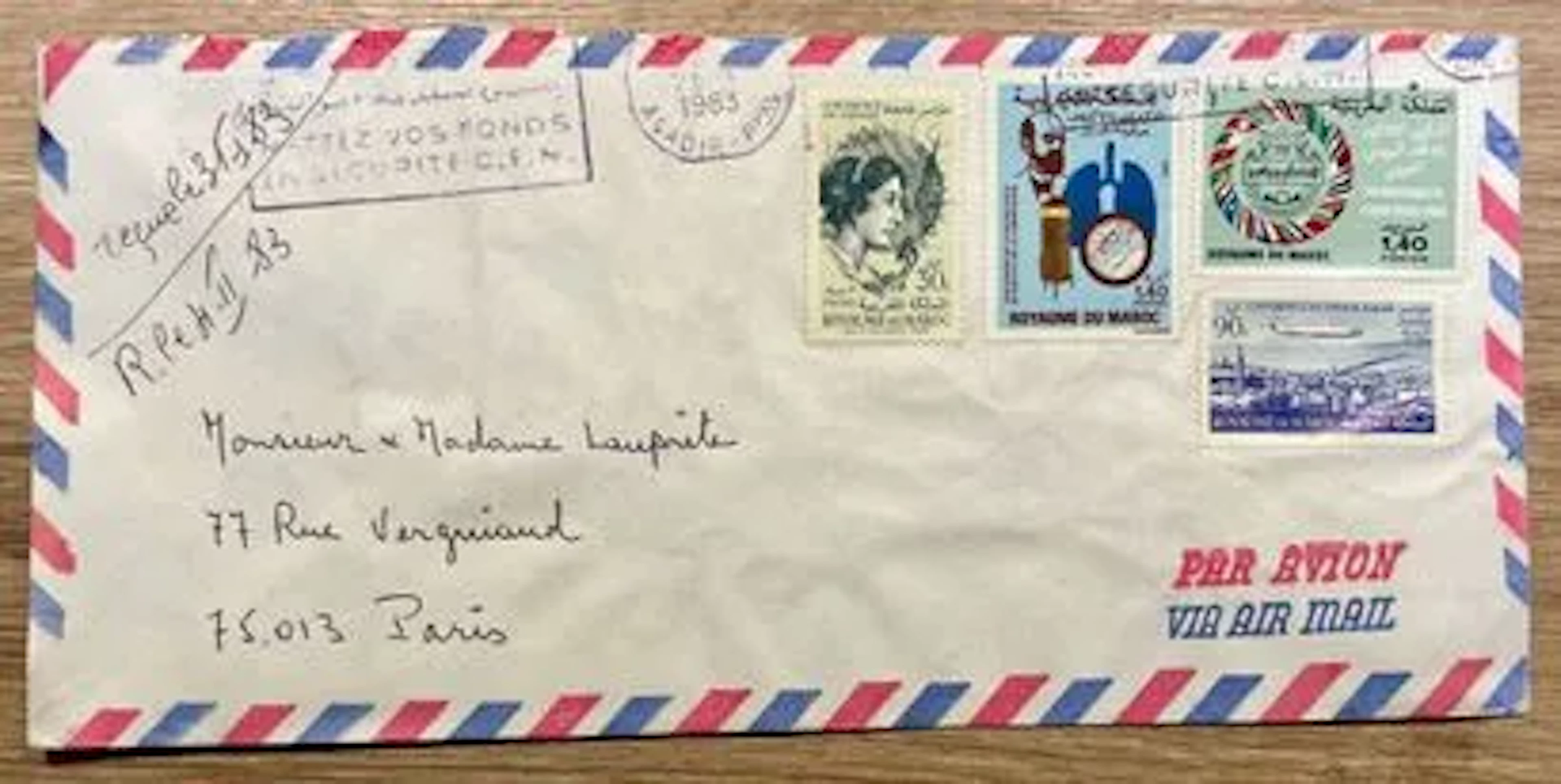 MOROCCO - Airmail letter to Paris, 1983 - Lot 63