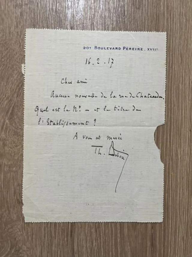 DUBOIS (Théodore) (1837–1924), French composer, organist, an - Lot 118