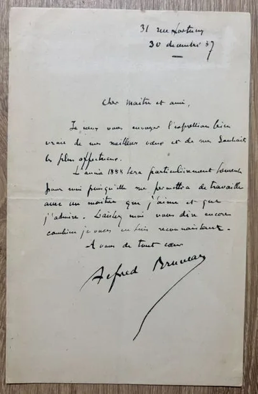 BRUNEAU (Alfred) (1857–1934). French composer and conductor. - Lot 22