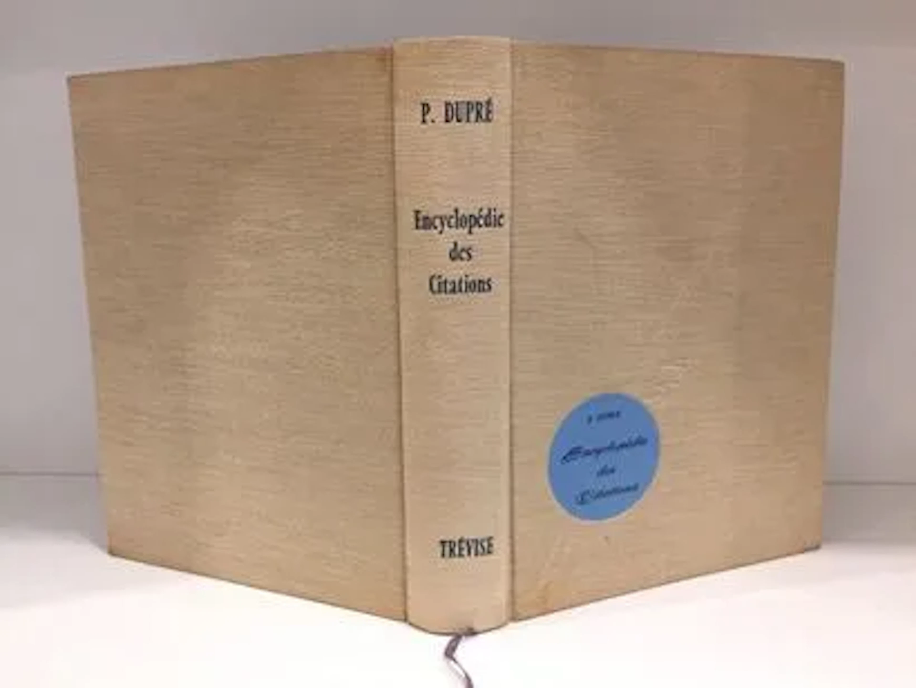 DUPRÉ (P.). Encyclopedia of Quotations. - Lot 146