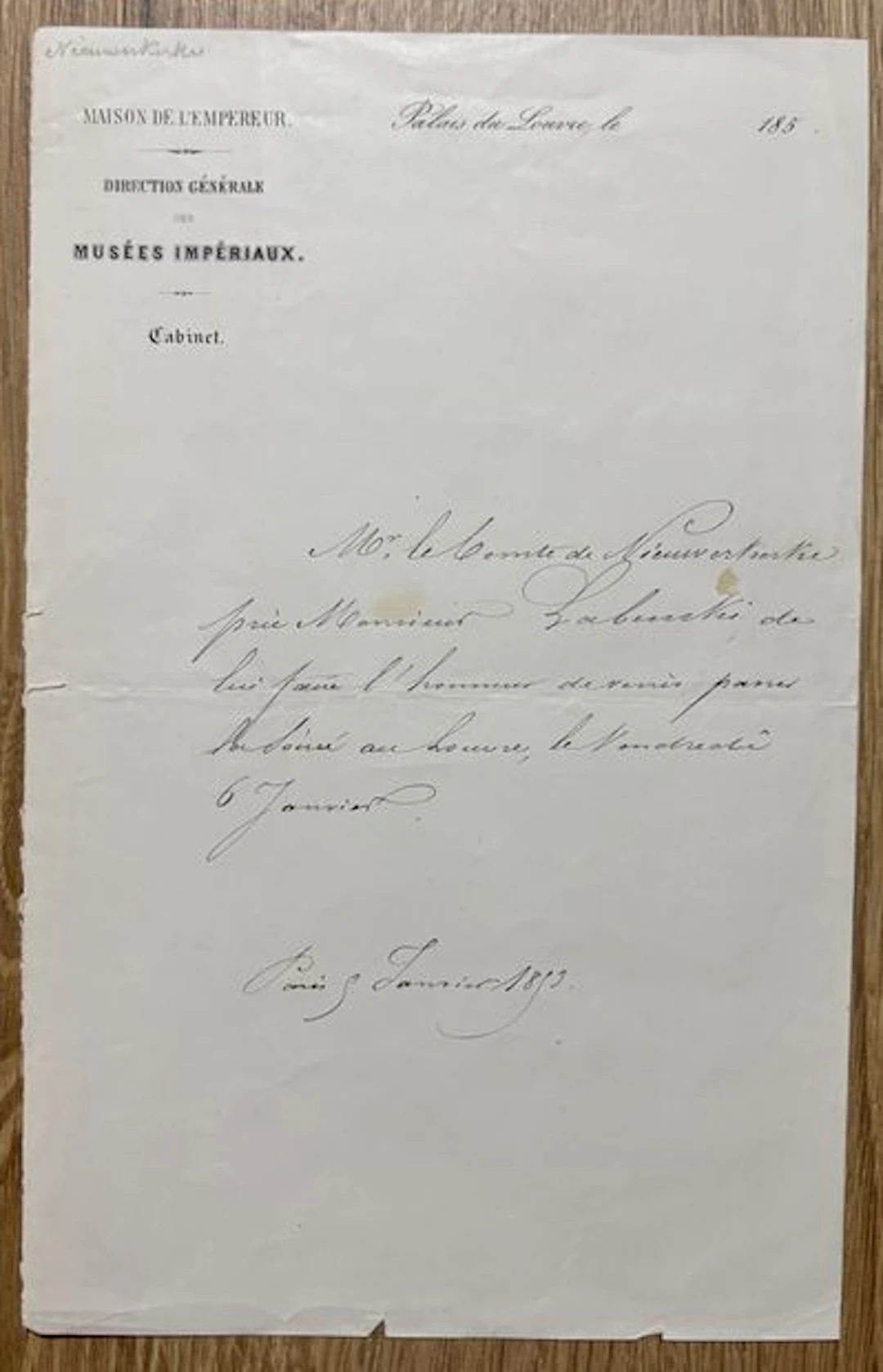 NIEUWERKERKE (Alfred Émilien O'Hara, Count of) (1811–1892). - Lot 268