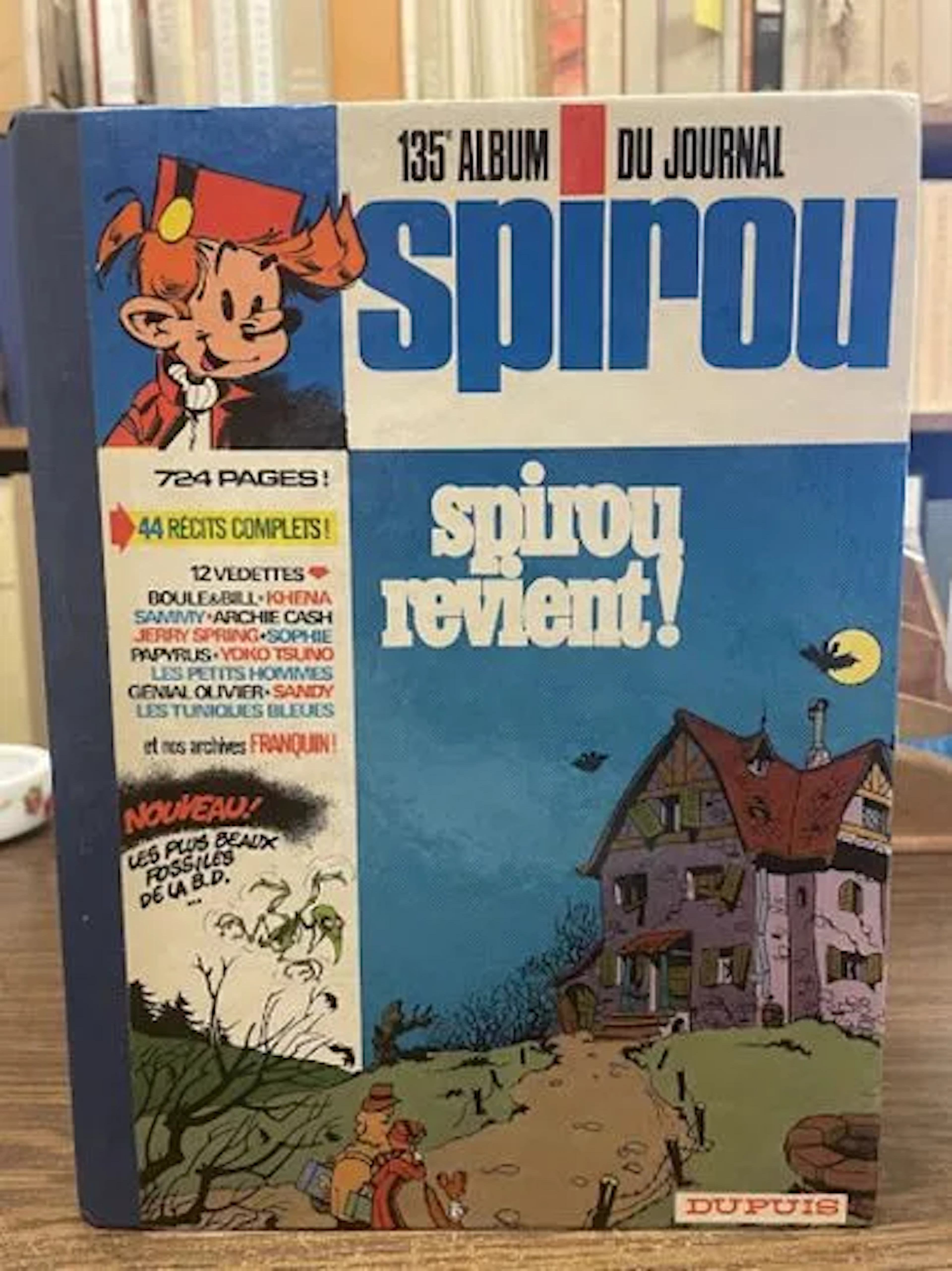 Album Spirou N° 135 - Reliure Éditeur Dupuis - 1975 (Dos Ble - Lot 274