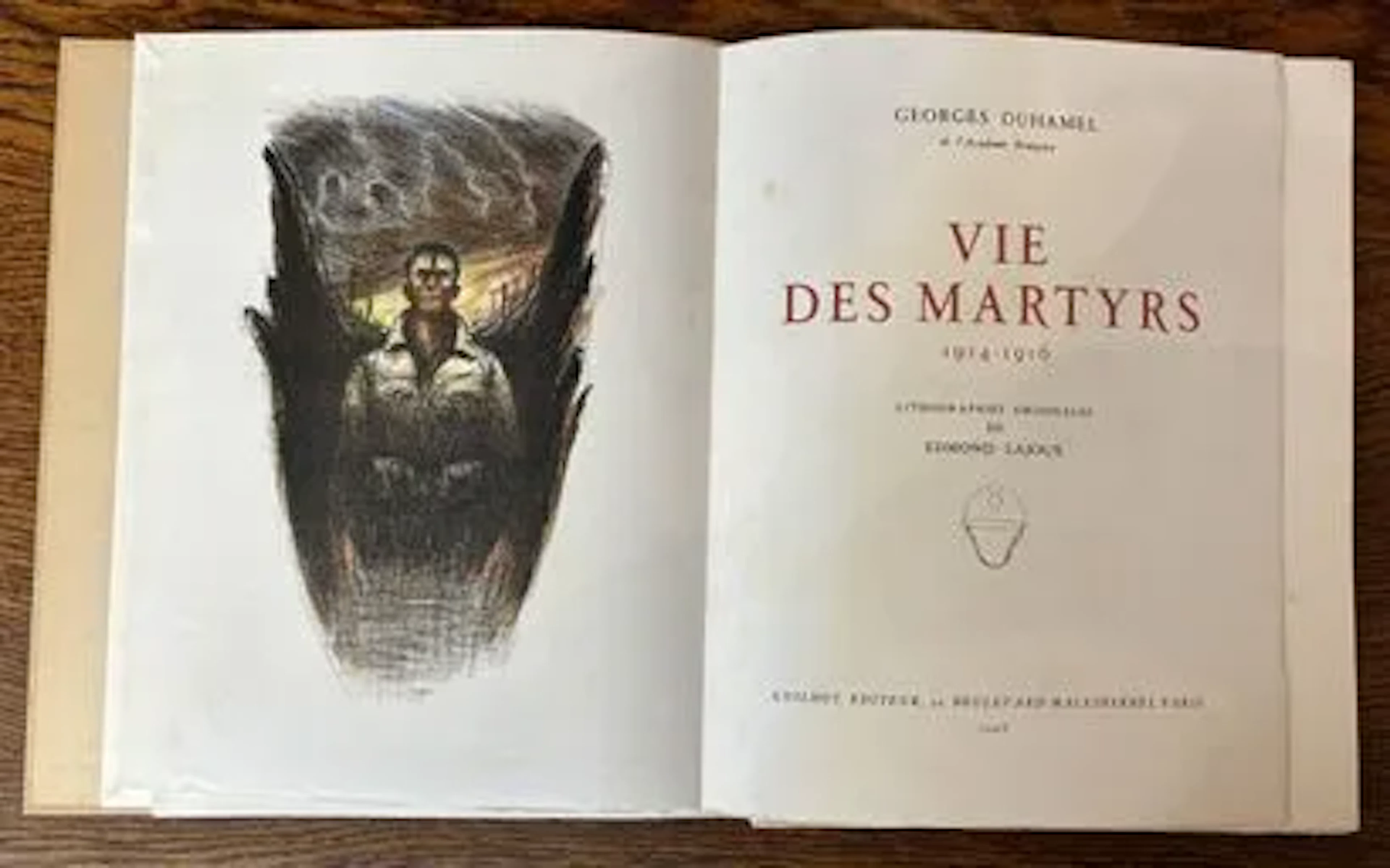 DUHAMEL (Georges) — LAJOUX (Edmond). Vie des Martyrs. 1914-1 - Lot 83