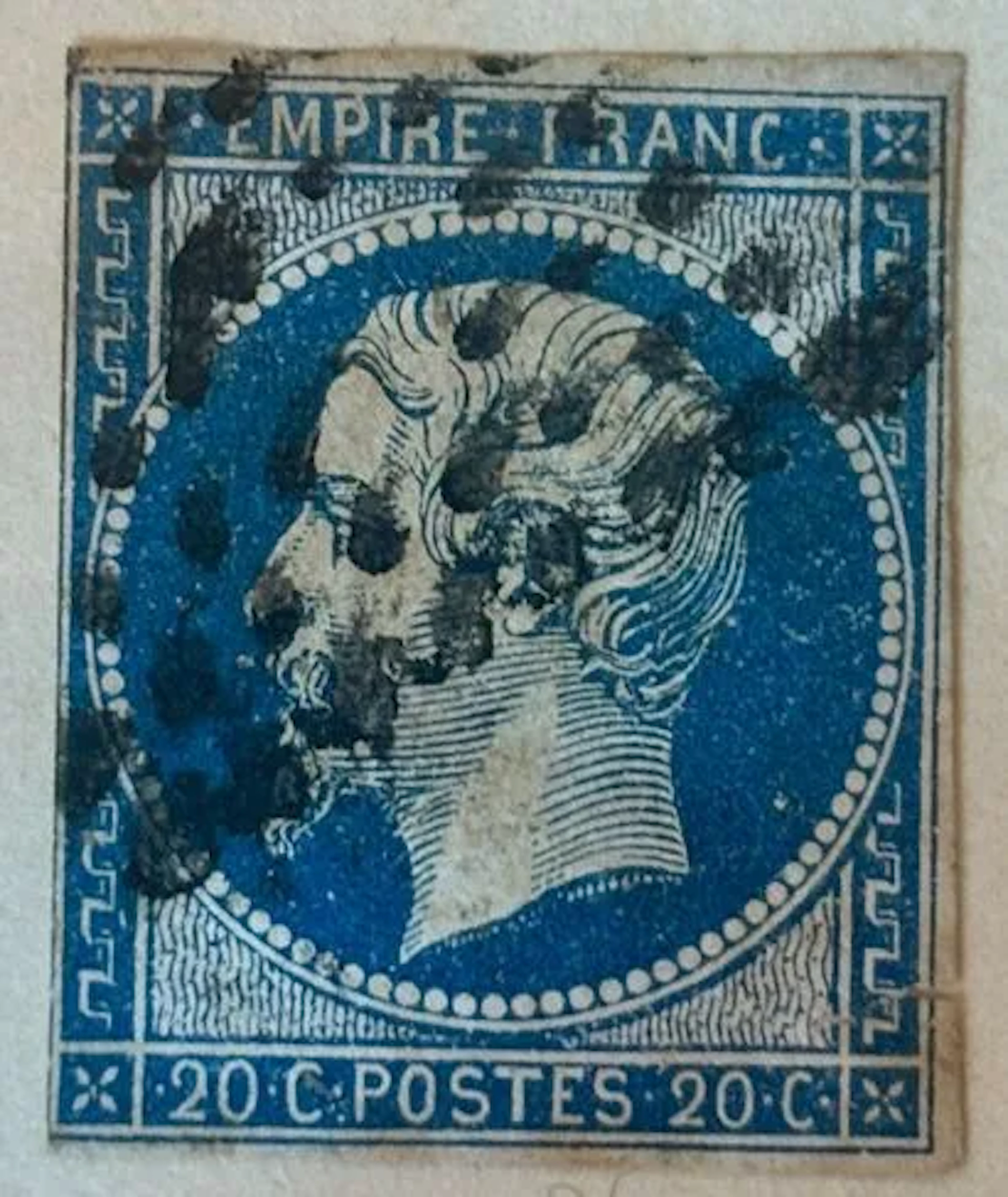 FRANCE — Empire, Napoléon III, 20 c. bleu non dentelé - Lot 78