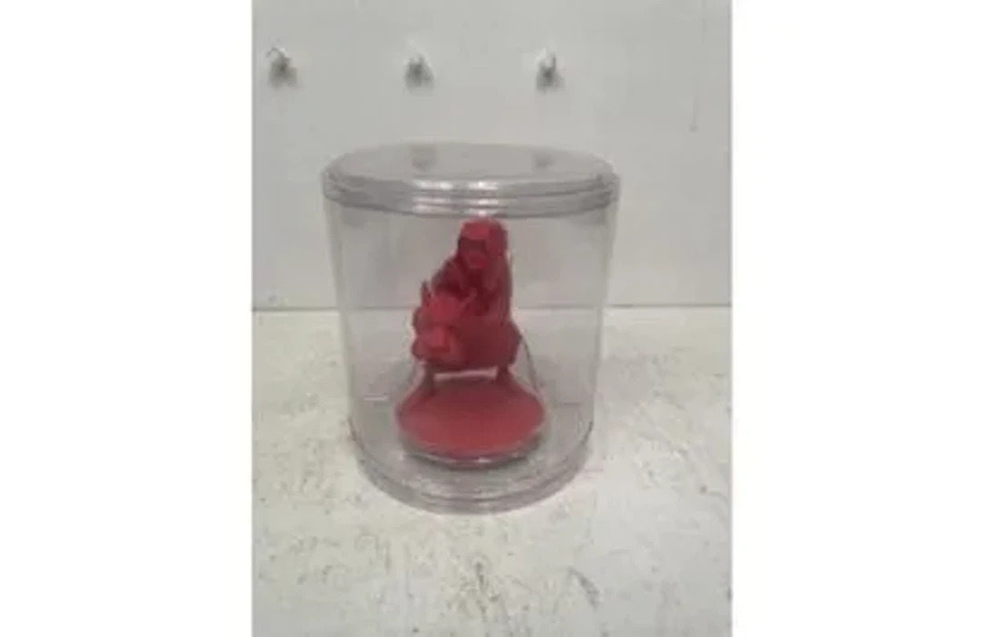 Red Monochrome Figurine - Tintin and Snowy in the Desert - M - Lot 250
