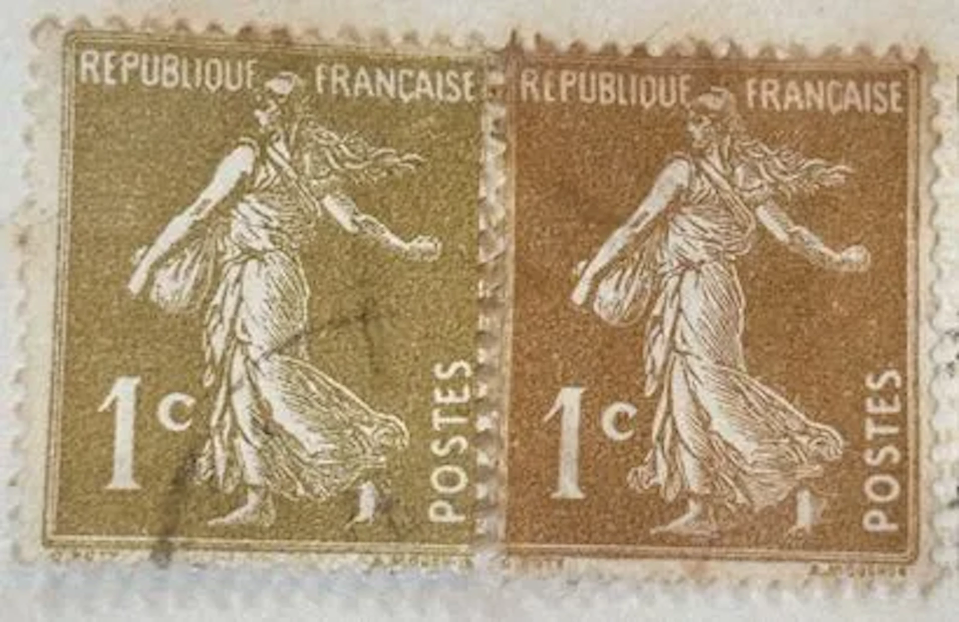 FRANCE — Semeuse camée — deux 1 c - Lot 158