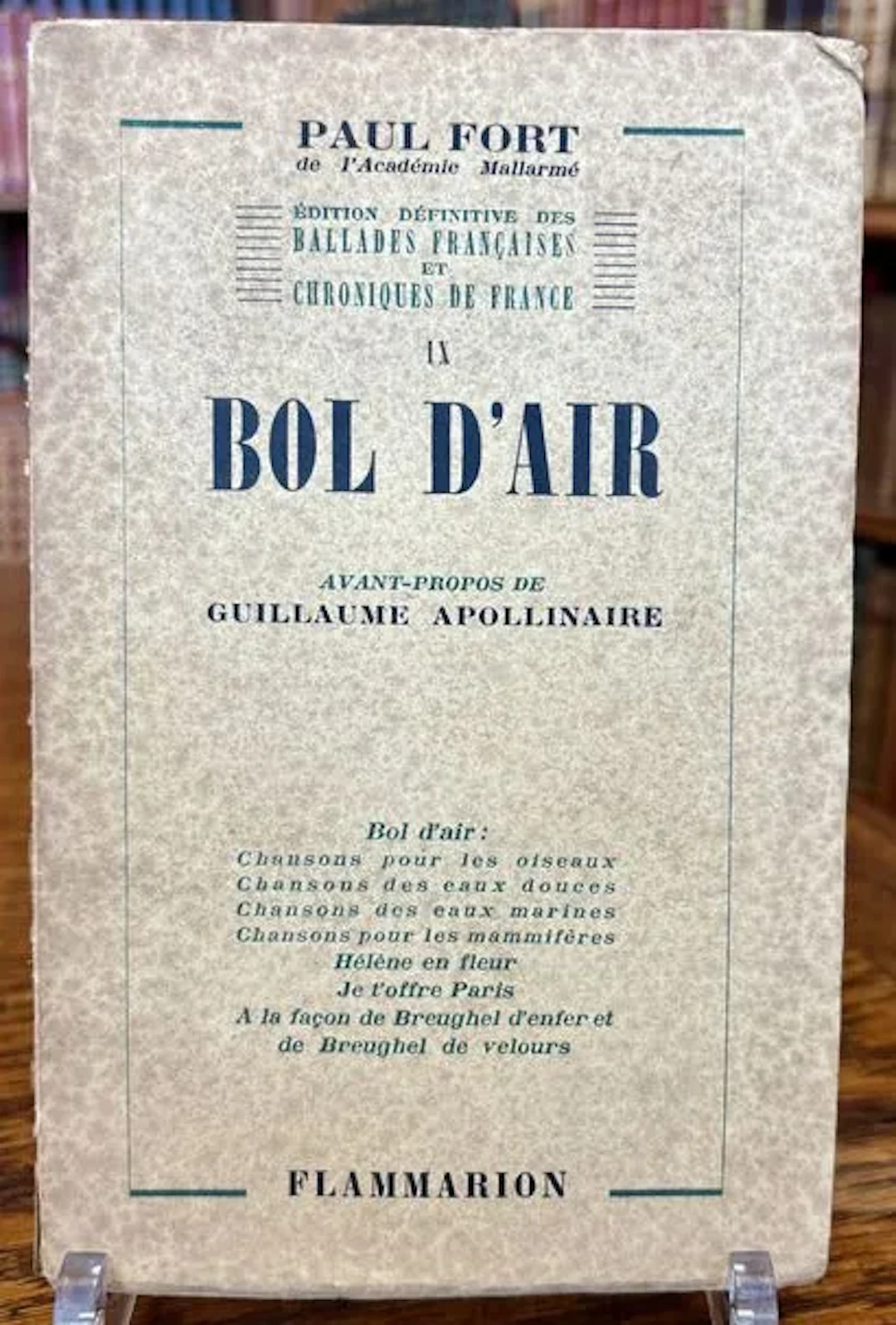 FORT (Paul). *Bol d'Air*. - Lot 100