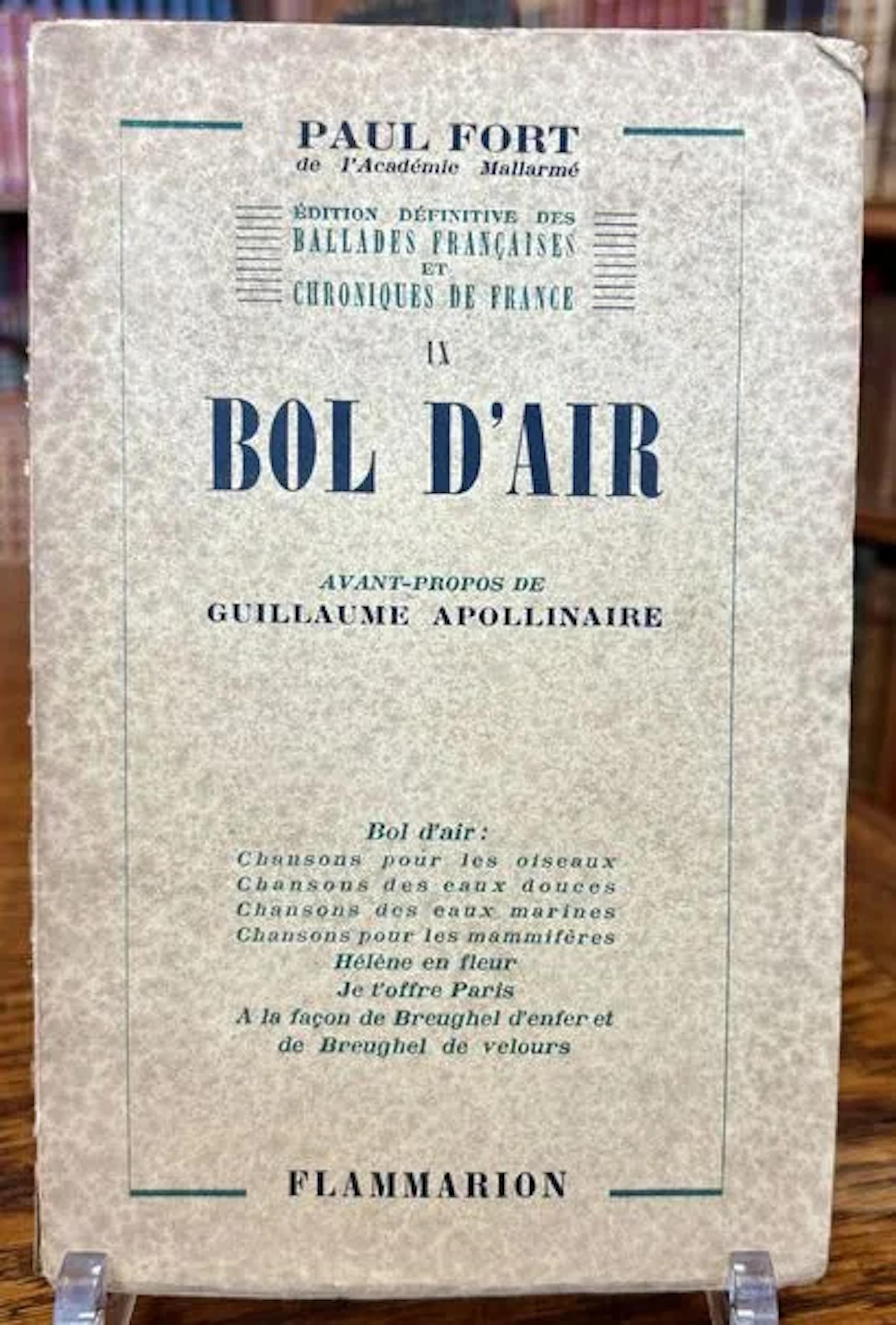 FORT (Paul). *Bol d'Air*. - Lot 100