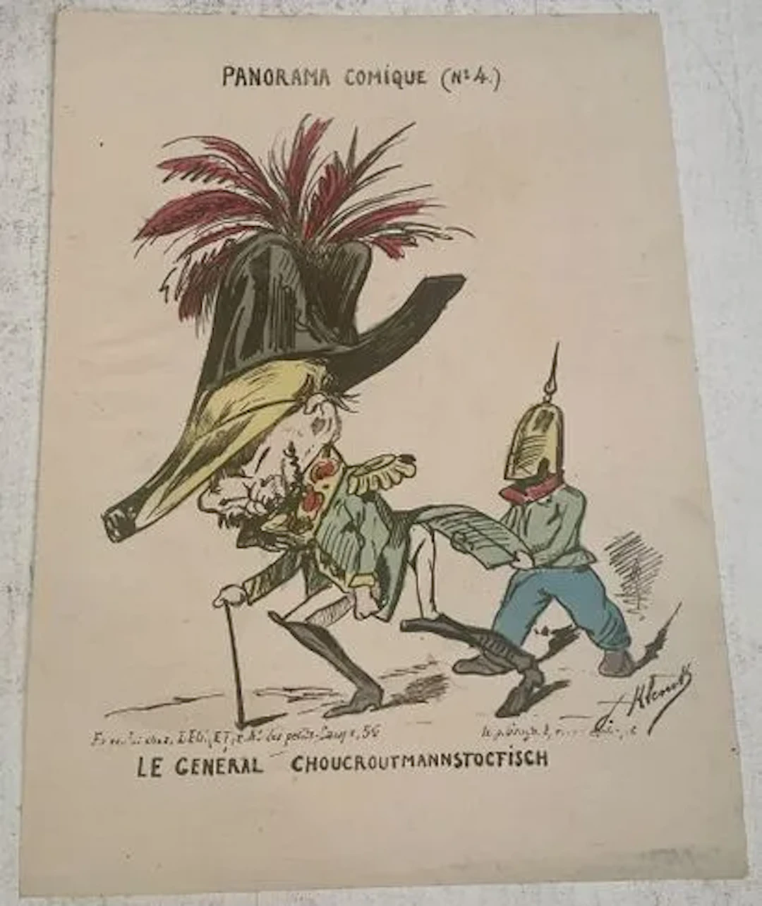 KLENCK — PANORAMA COMIQUE N° 4, « LE GÉNÉRAL CHOUCROUTMANNST - Lot 158