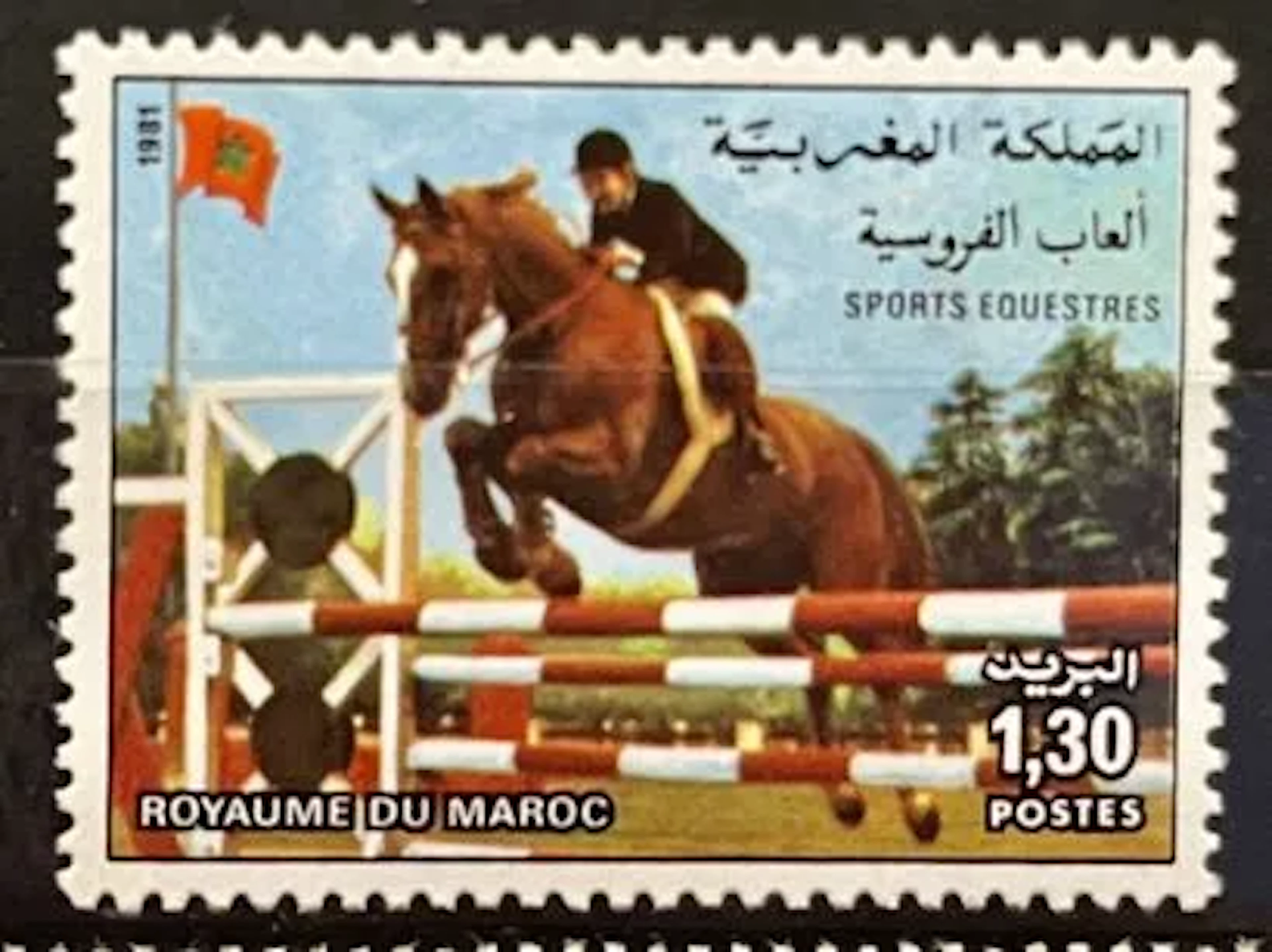 MAROC — SPORTS ÉQUESTRES — 1,30 DH — 1981 - Lot 286