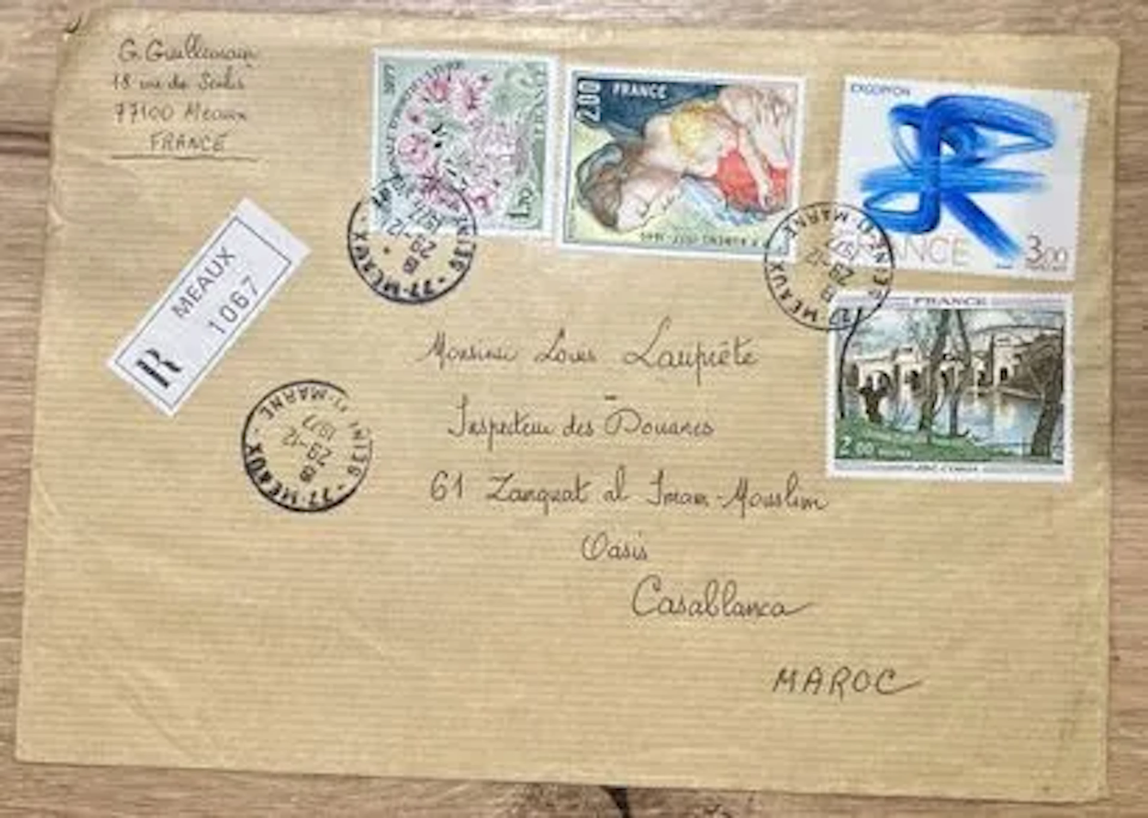 FRANCE - Registered letter to Casablanca, 1977 - Lot 15