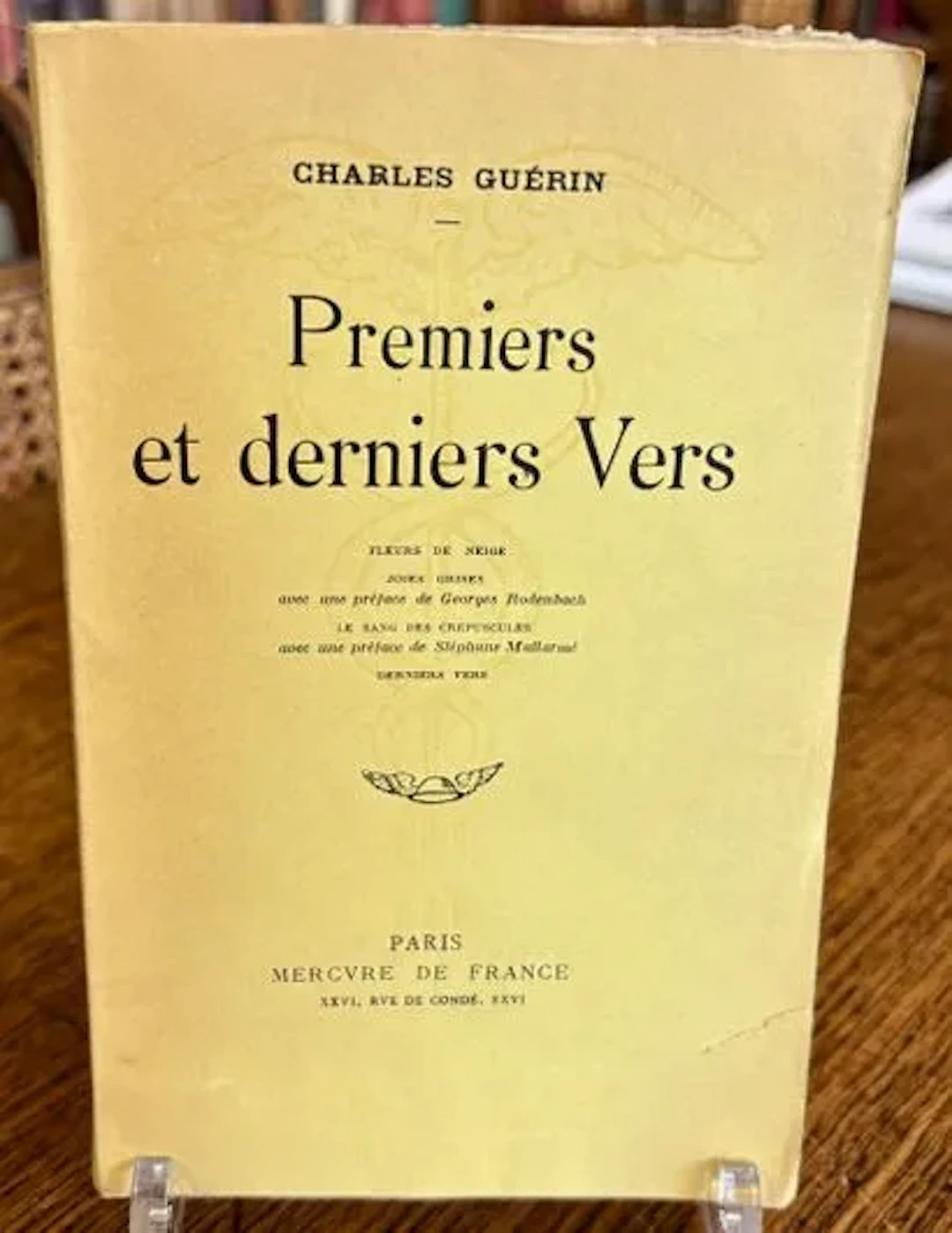 GUÉRIN (Charles). Premiers et derniers Vers. Paris, Mercure - Lot 125