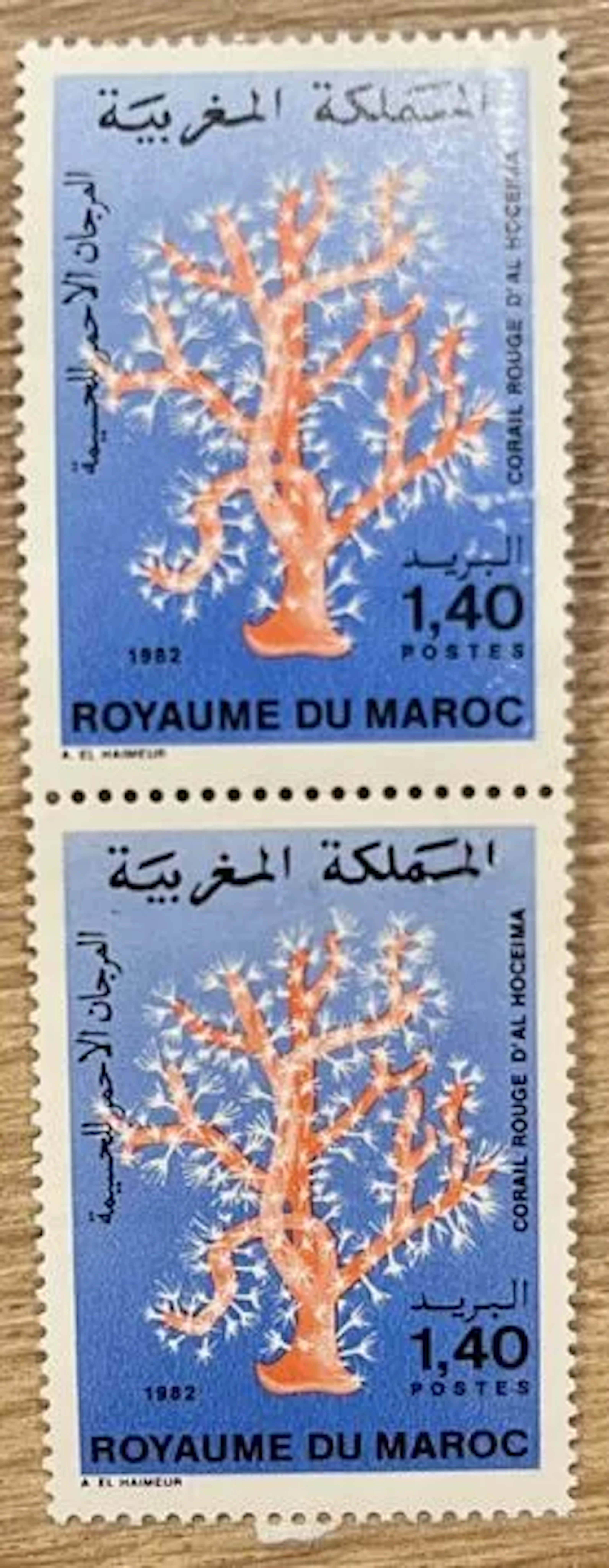 MAROC — CORAIL ROUGE D'AL HOCEIMA — 1,40 DH — 1982 - Lot 141