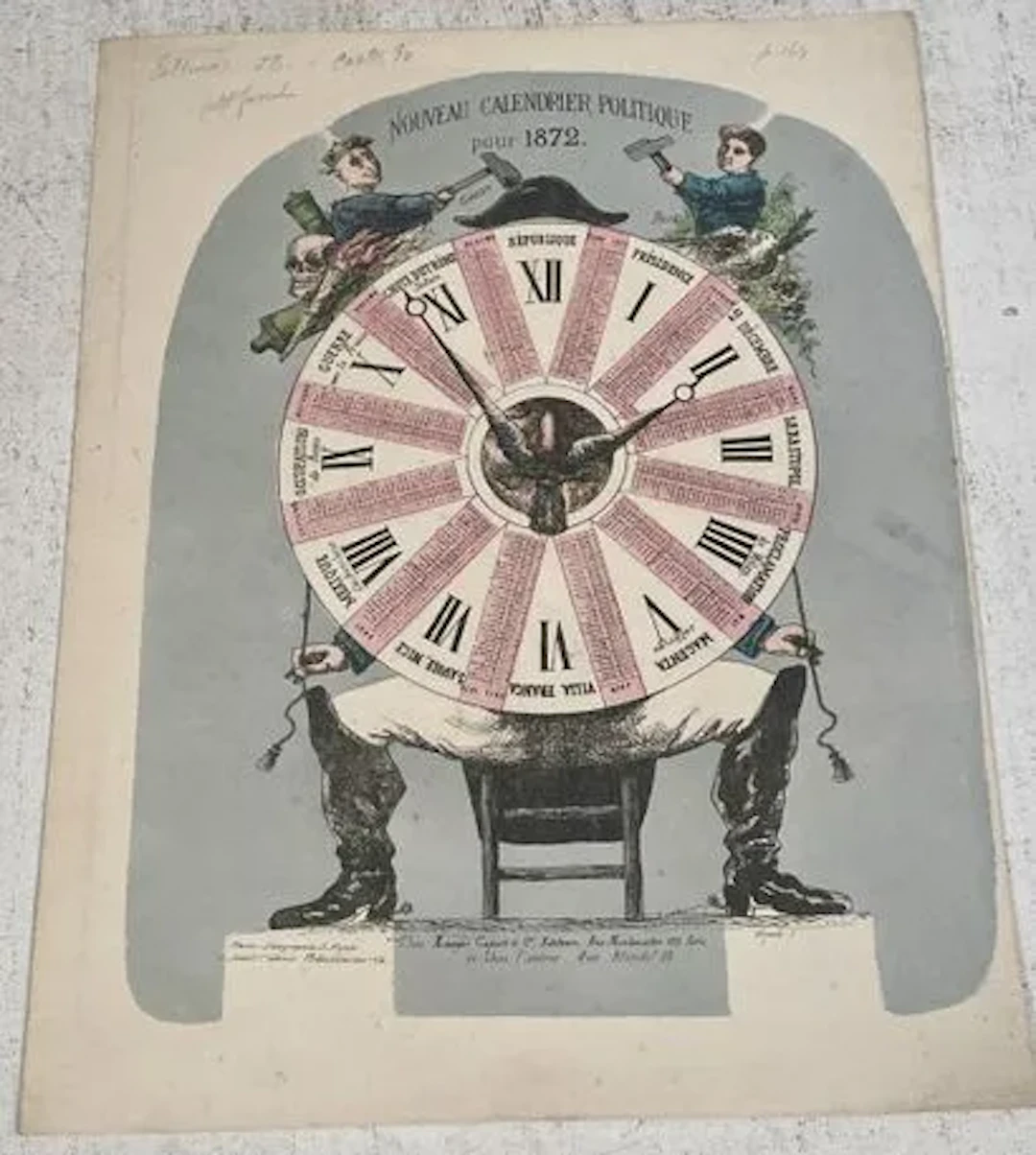 Nouveau calendrier politique pour 1872 - Lot 246