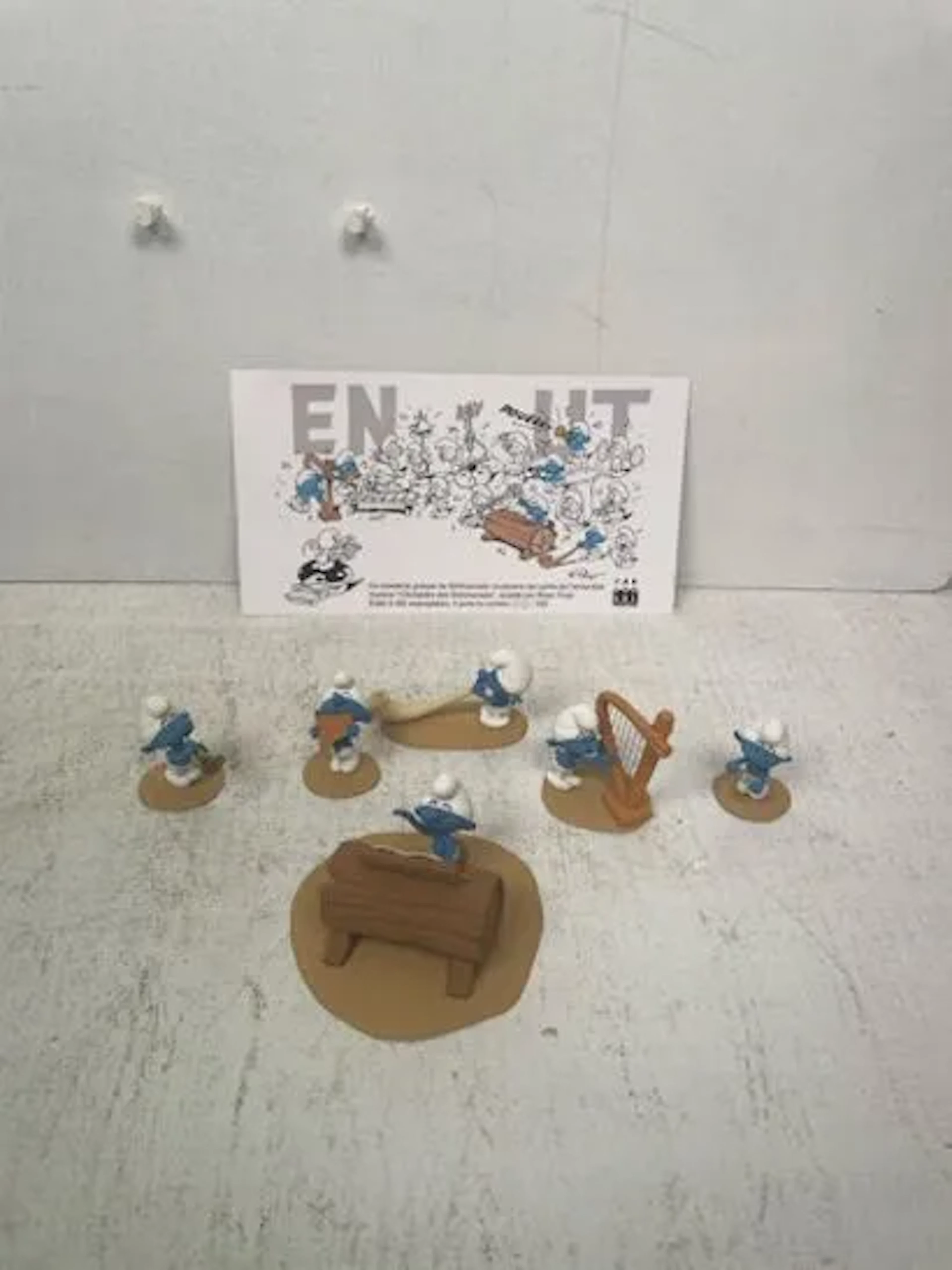 Ensemble de Figurines Résine - Les Schtroumpfs "L'Orchestre - Lot 129
