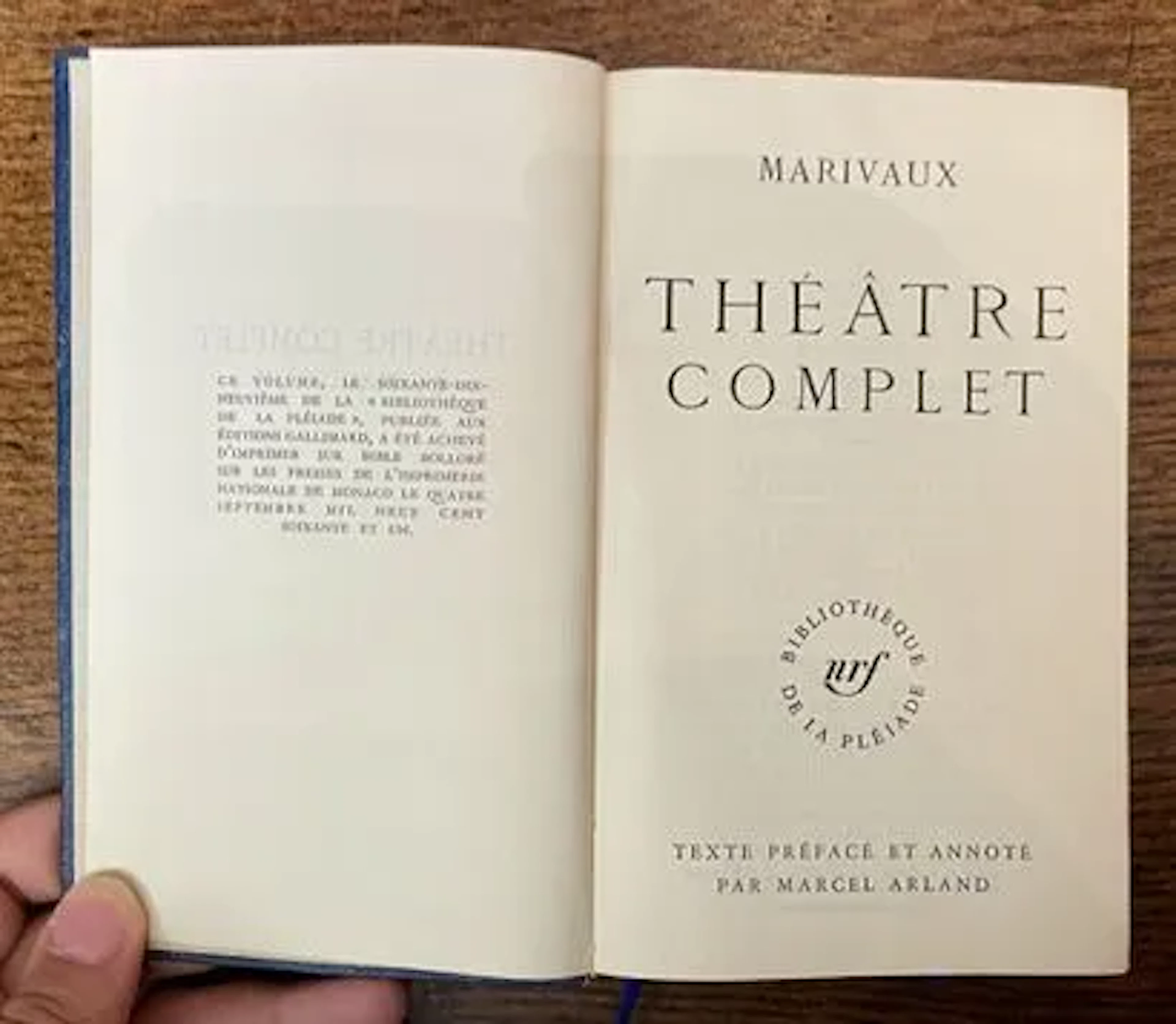 MARIVAUX — COMPLETE PLAYS — PLÉIADE — 1961 - Lot 169