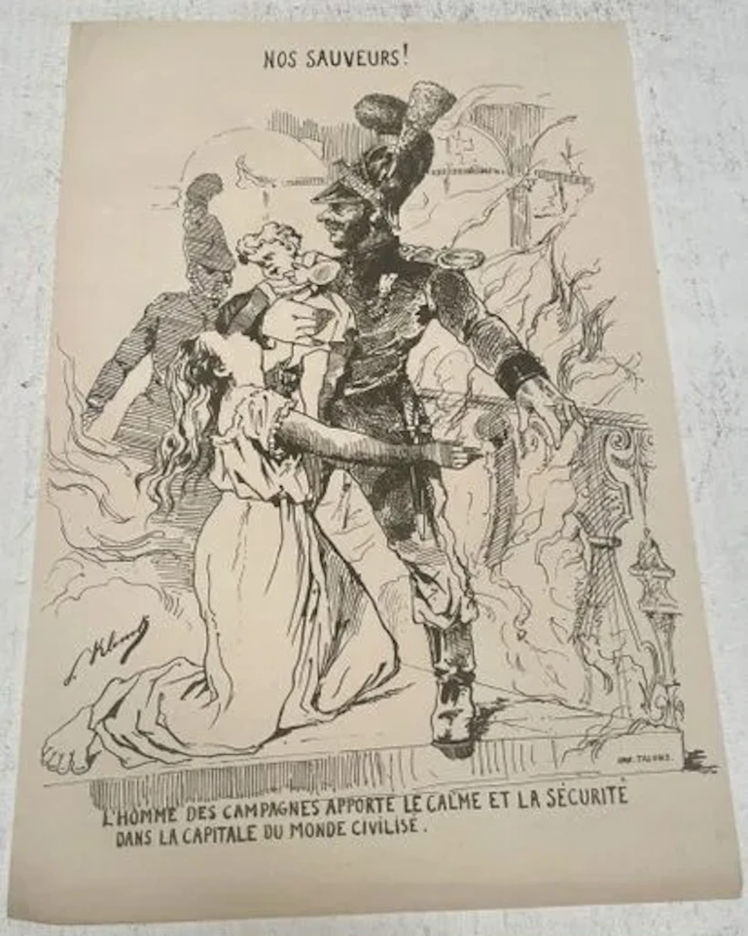NOS SAUVEURS ! — ÉPREUVE EN NOIR - Lot 244