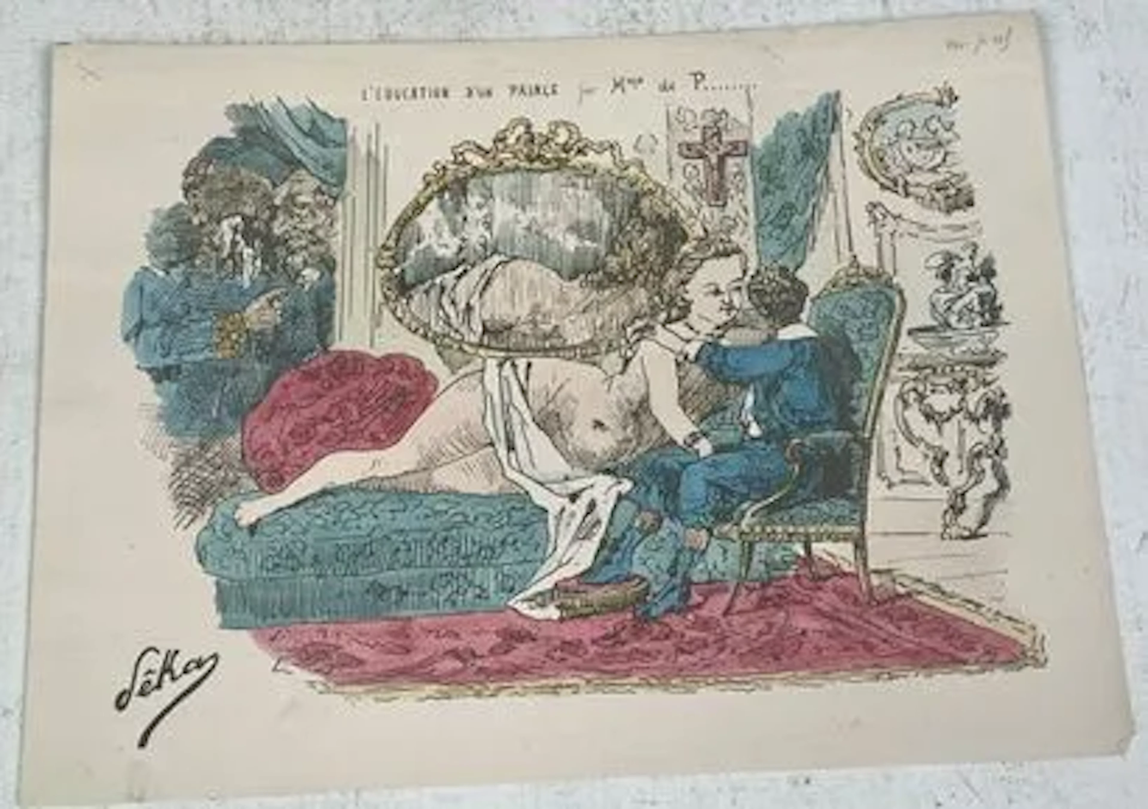 L'ÉDUCATION D'UN PRINCE — ÉPREUVE À DOMINANTE BLEUE - Lot 166