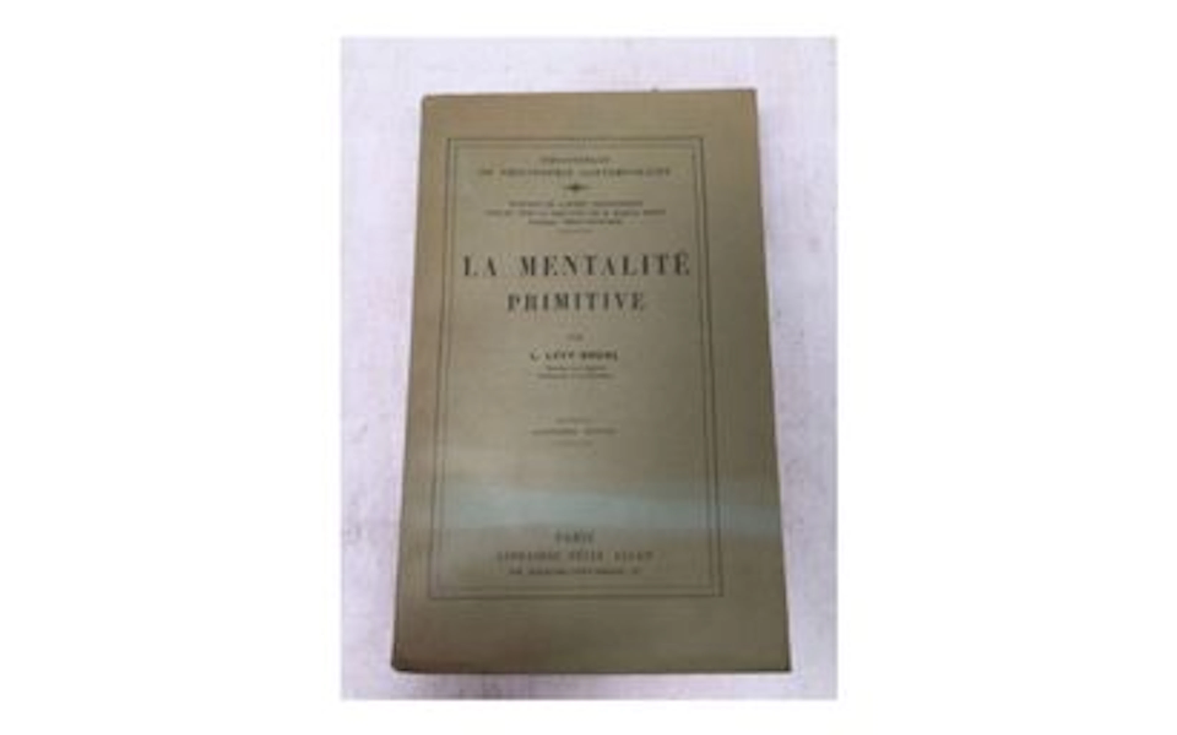 LÉVY-BRUHL (Lucien). La Mentalité primitive. Paris, Librairi - Lot 160