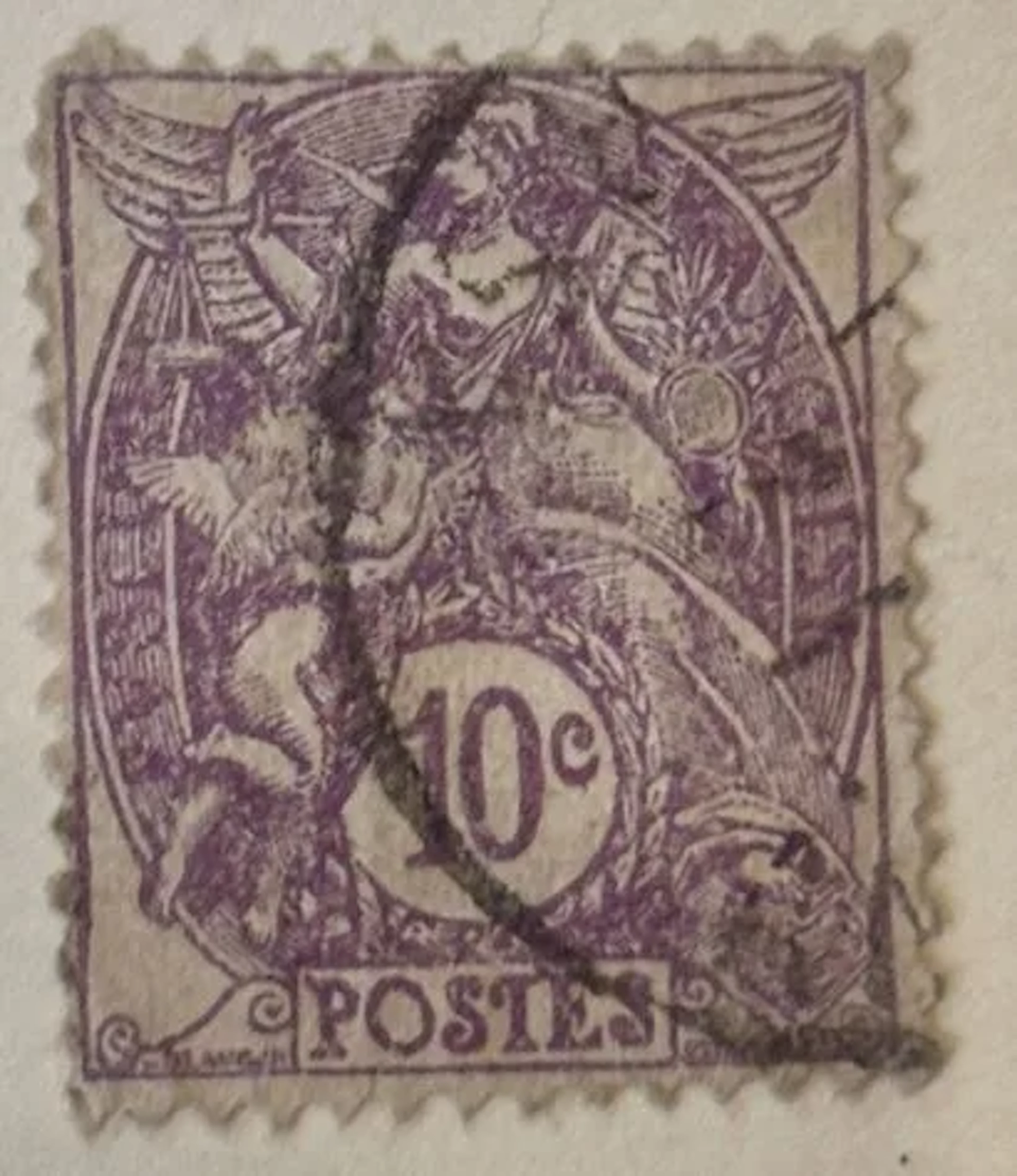 FRANCE — WHITE SERIES — 10 CENTIMES PURPLE - Lot 191
