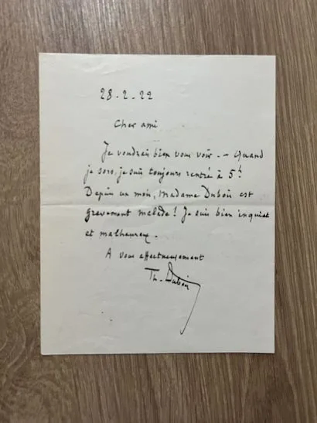 DUBOIS (Théodore). Signed autograph letter. February 28, 192 - Lot 145