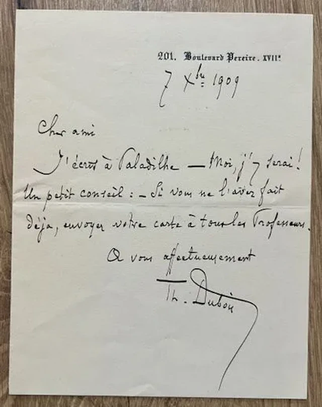 DUBOIS (Théodore) (1837–1924), French composer, organist, an - Lot 115