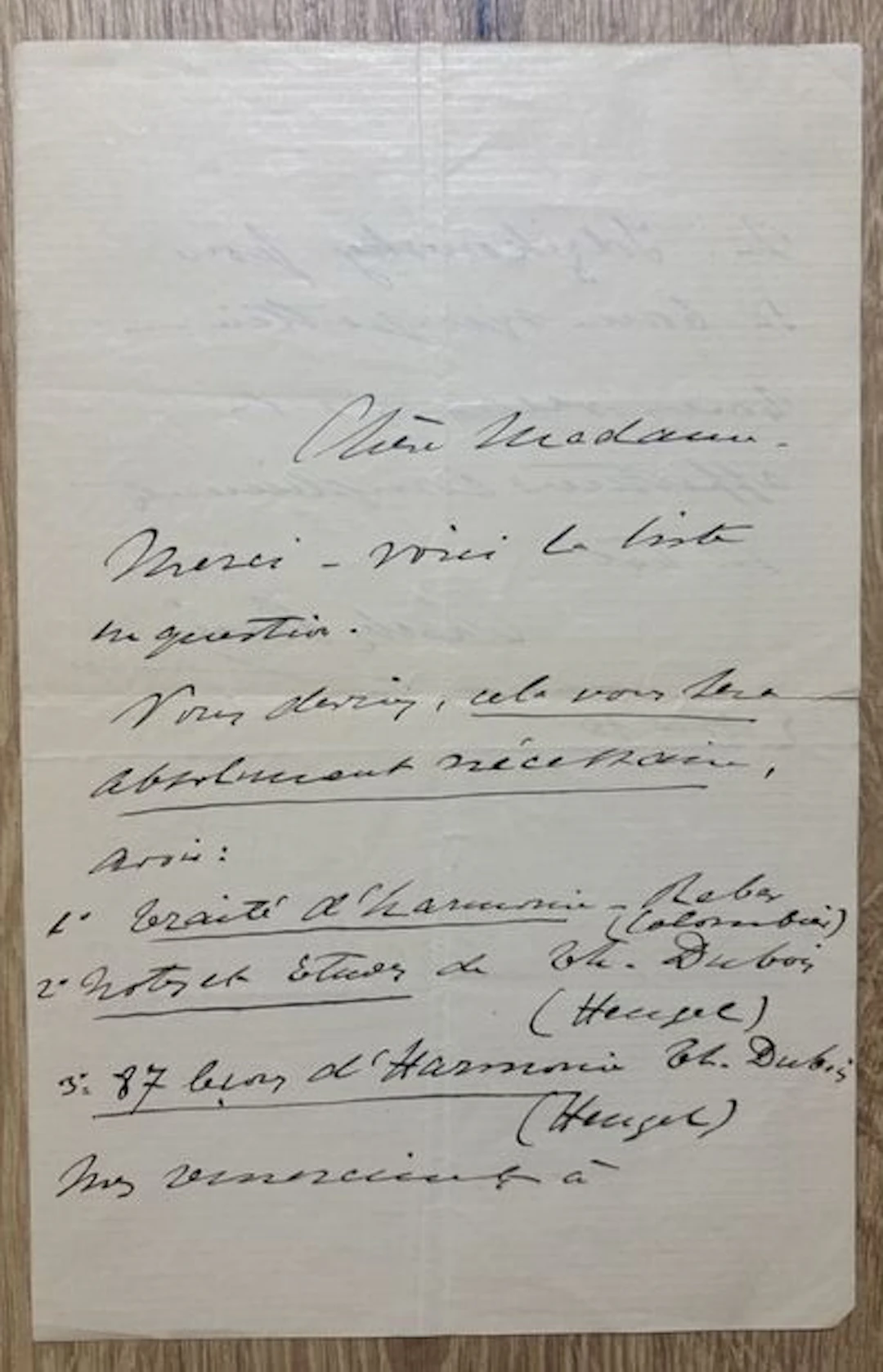 COLLIN (Charles-René) (1827-1911). Organiste, compositeur et - Lot 63