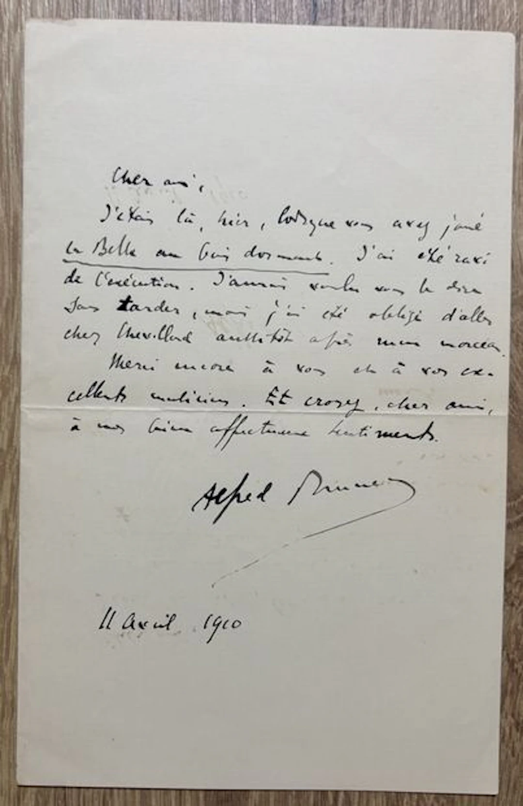BRUNEAU (Alfred) (1857–1934). French composer. A friend of É - Lot 32