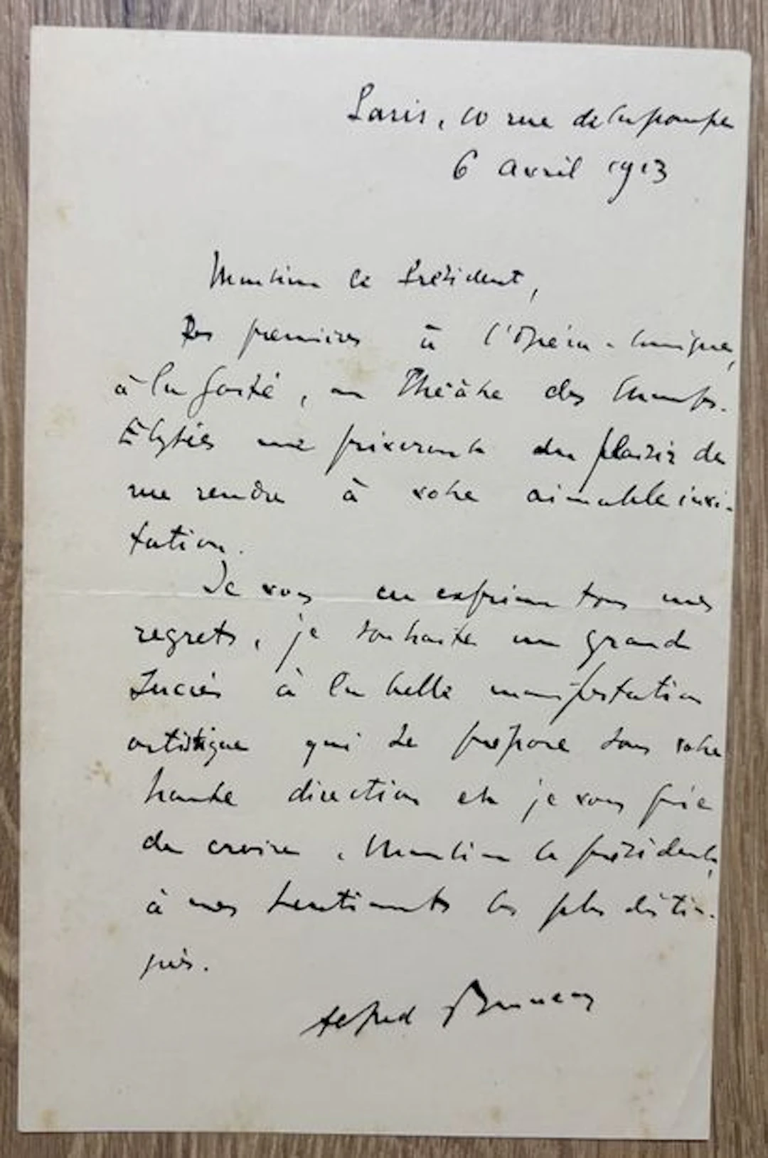 BRUNEAU (Alfred) (1857-1934). Compositeur et chef d'orchestr - Lot 20