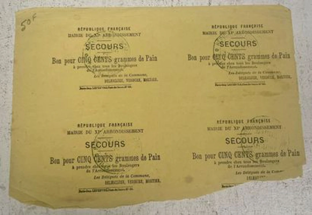 COMMUNE DE PARIS — BONS DE PAIN - Lot 88