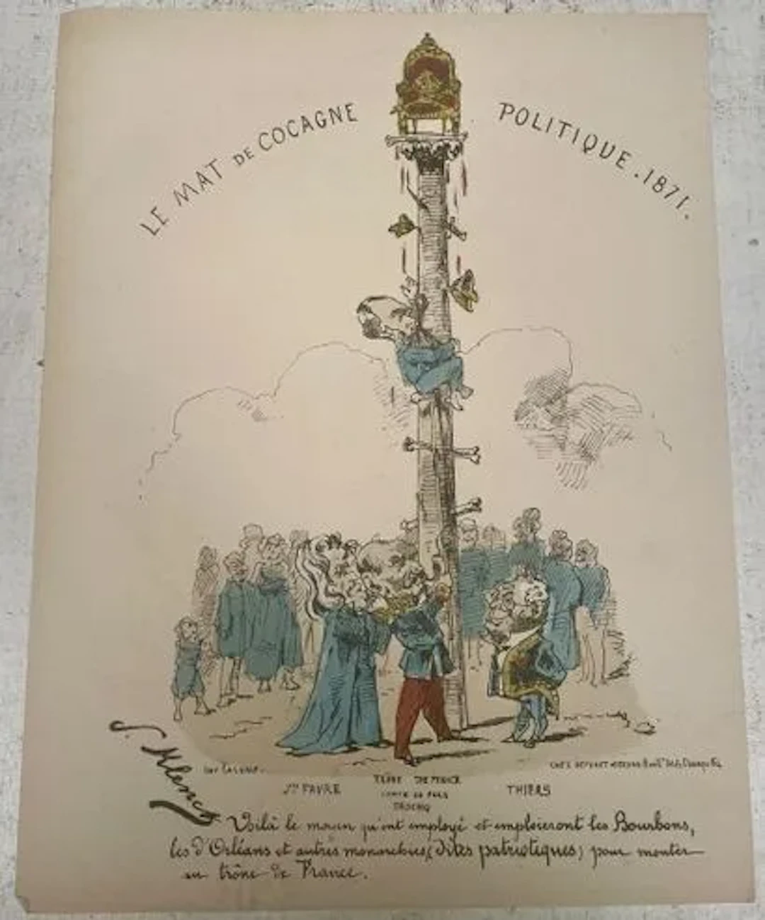 LE MÂT DE COCAGNE POLITIQUE. 1871 - Lot 206