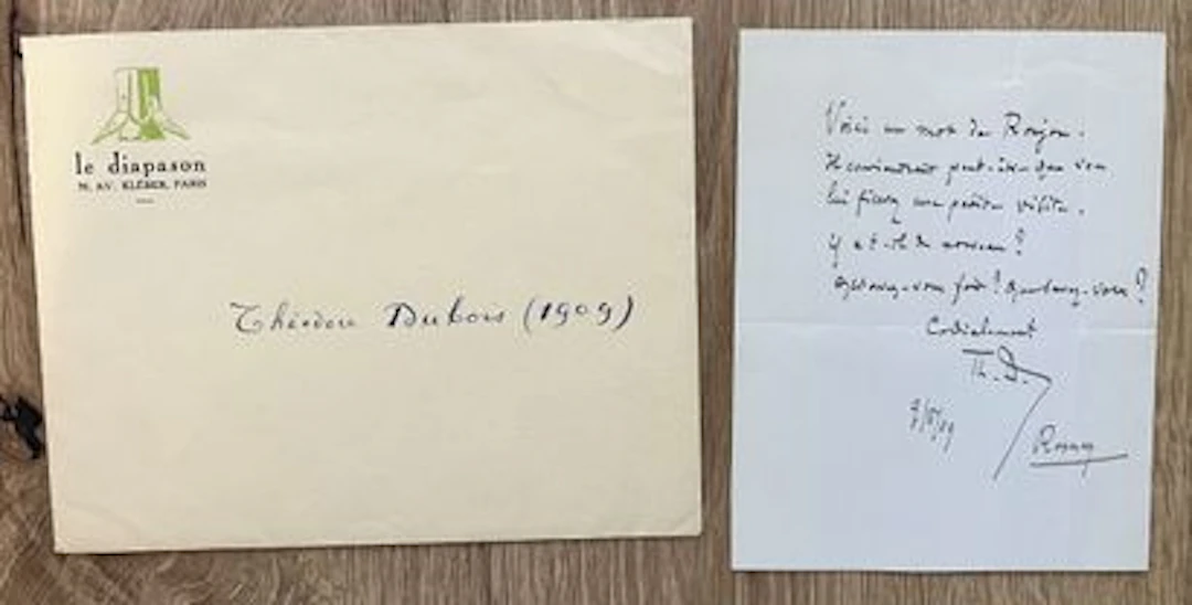 DUBOIS (Théodore) (1837-1924), compositeur, organiste et péd - Lot 124