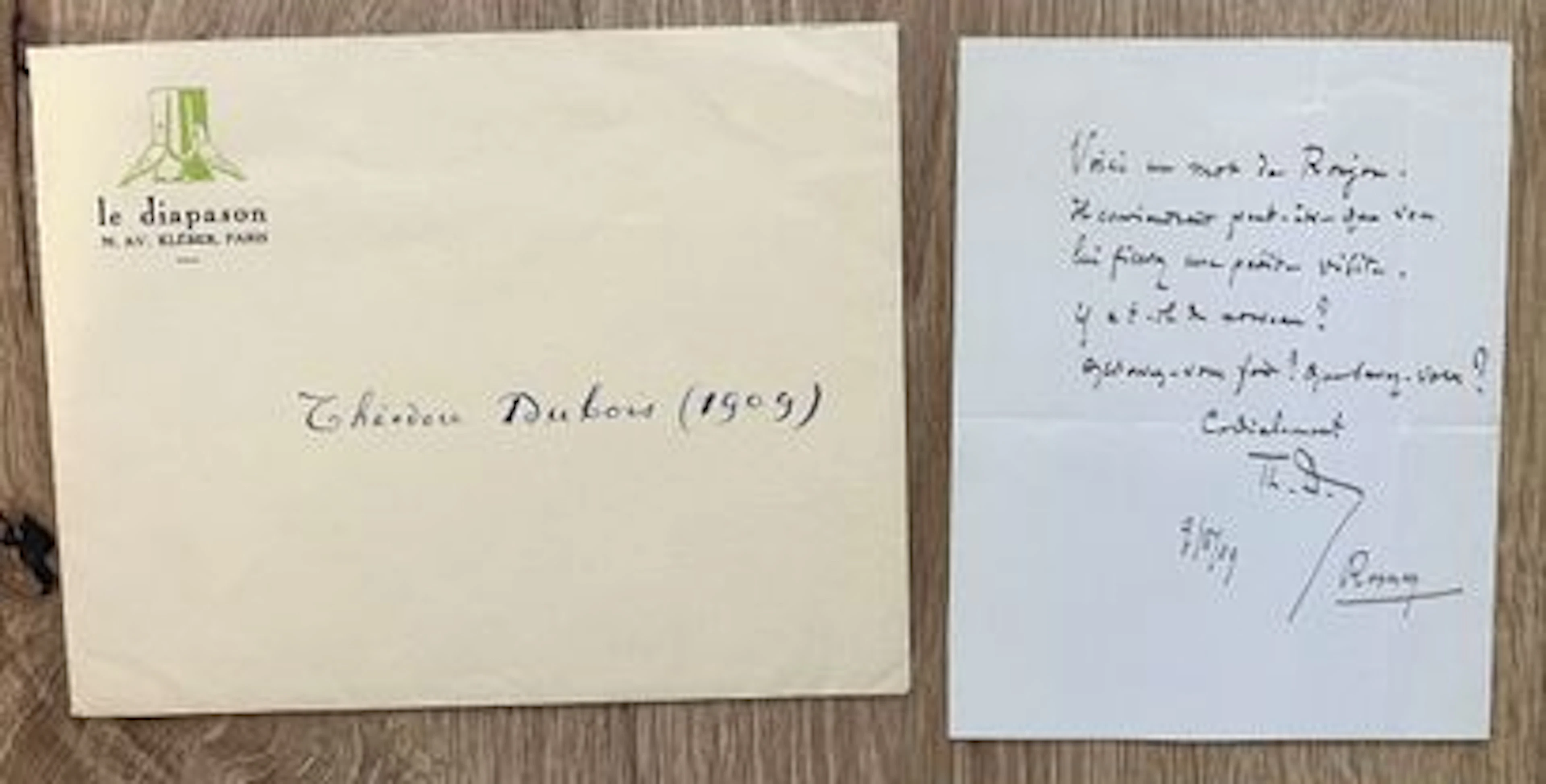 DUBOIS (Théodore) (1837-1924), compositeur, organiste et péd - Lot 124