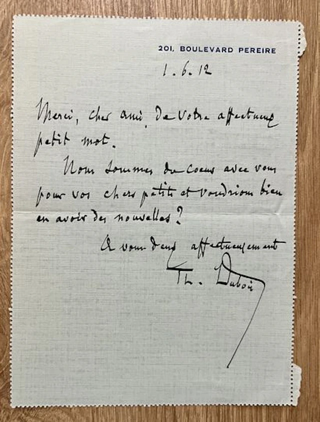 DUBOIS (Théodore) (1837-1924), compositeur, organiste et péd - Lot 114