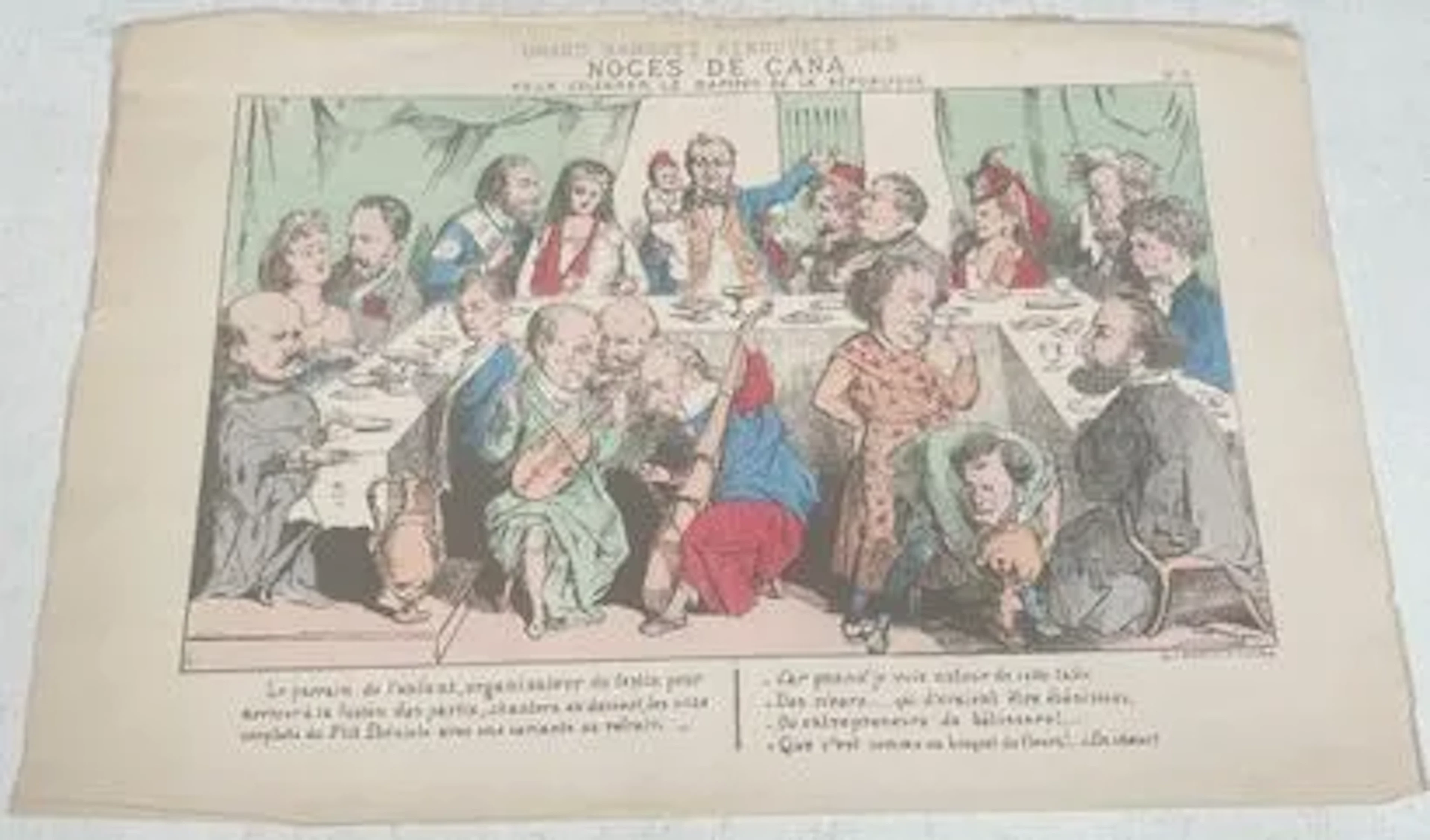 POLITICAL CARTOON — THE WEDDING AT CANA - Lot 81