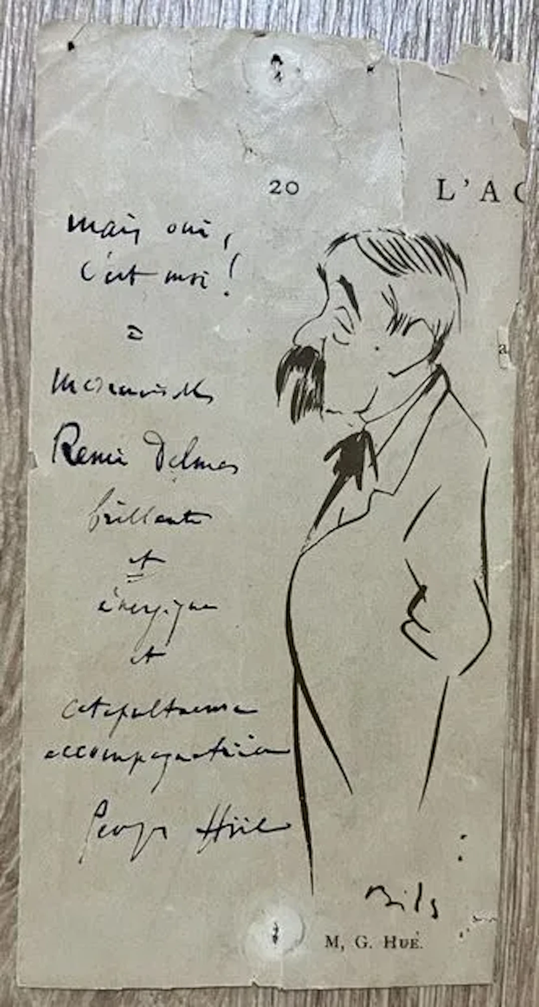HÜE (Georges) (1858–1948). French composer. Winner of the Pr - Lot 226