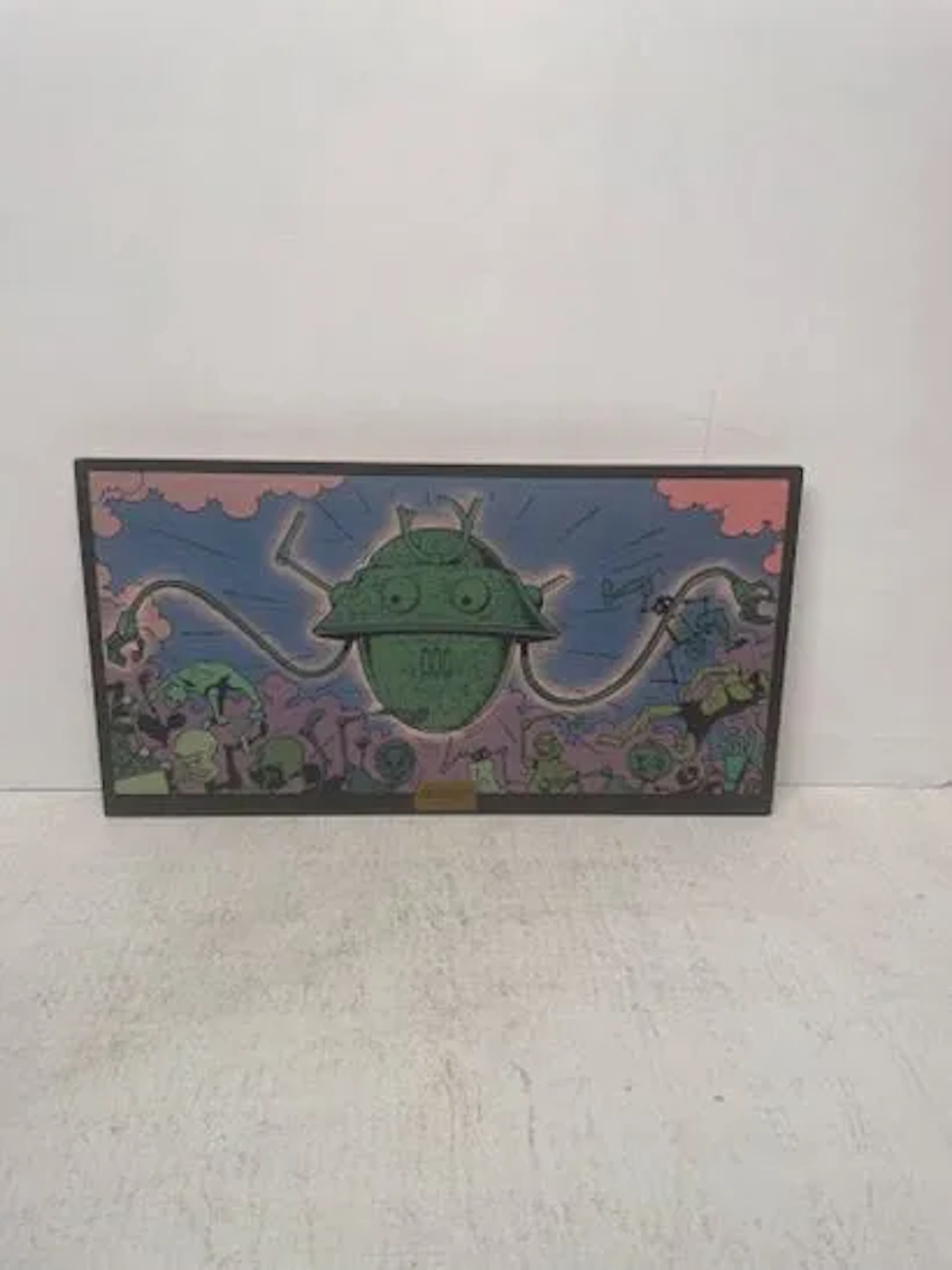 Silkscreen-Printed Wooden Art Print - Blake and Mortimer - P - Lot 60