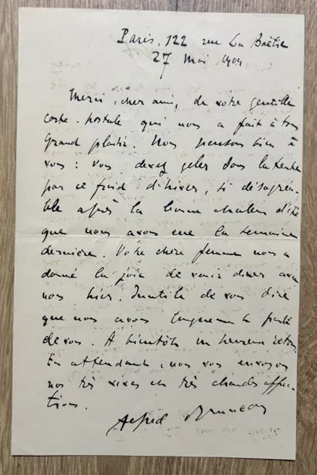 BRUNEAU (Alfred) (1857–1934). French composer and conductor. - Lot 24