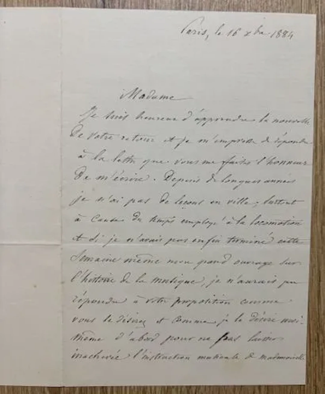 CLÉMENT (Félix) (1822–1885). French organist, composer, and - Lot 56
