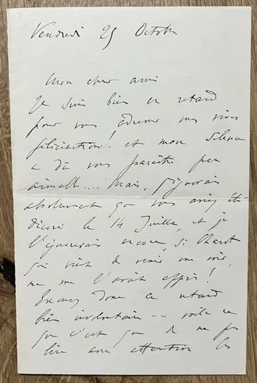 HÜE (Georges) (1858-1948). Compositeur français. Élève de Ch - Lot 223