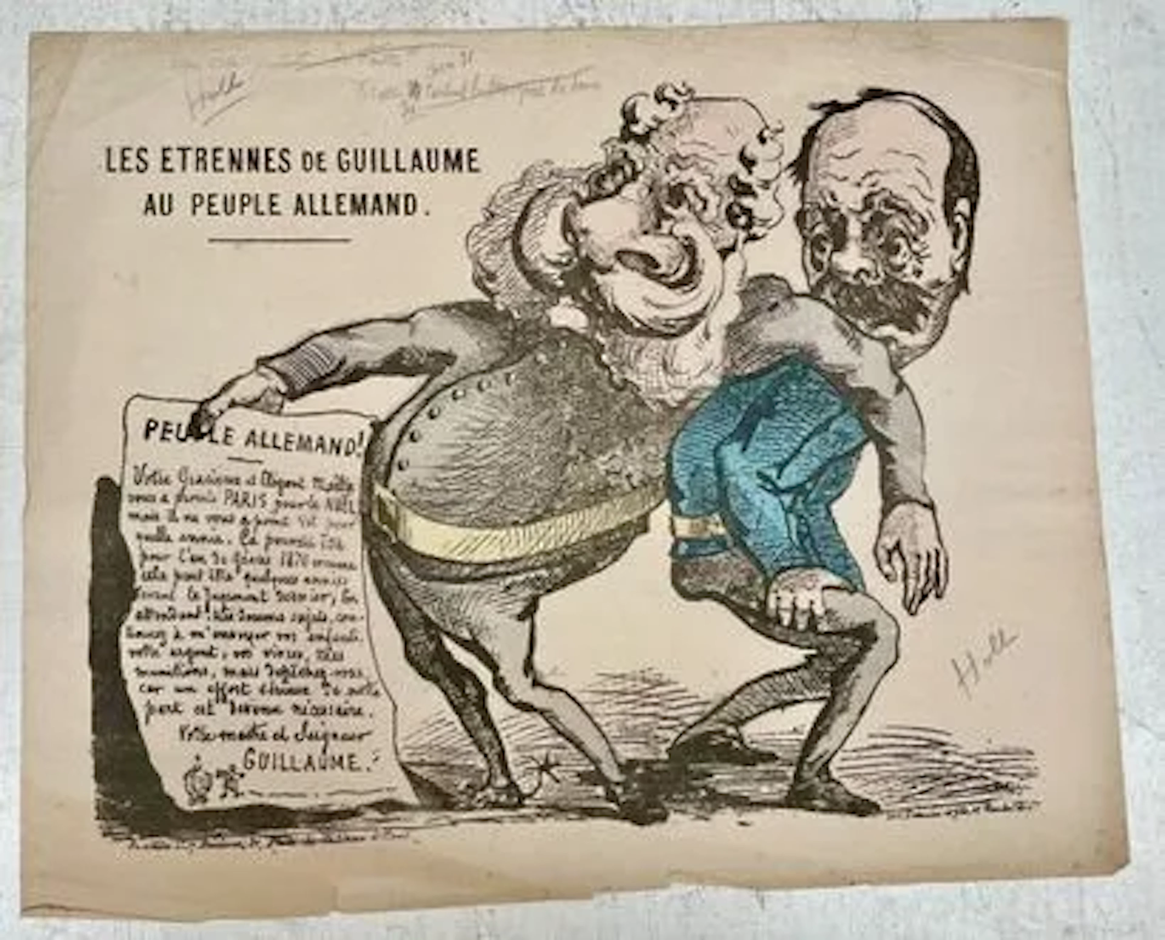 HADOL — “GUILLAUME’S NEW YEAR’S GIFT TO THE GERMAN PEOPLE” - Lot 128