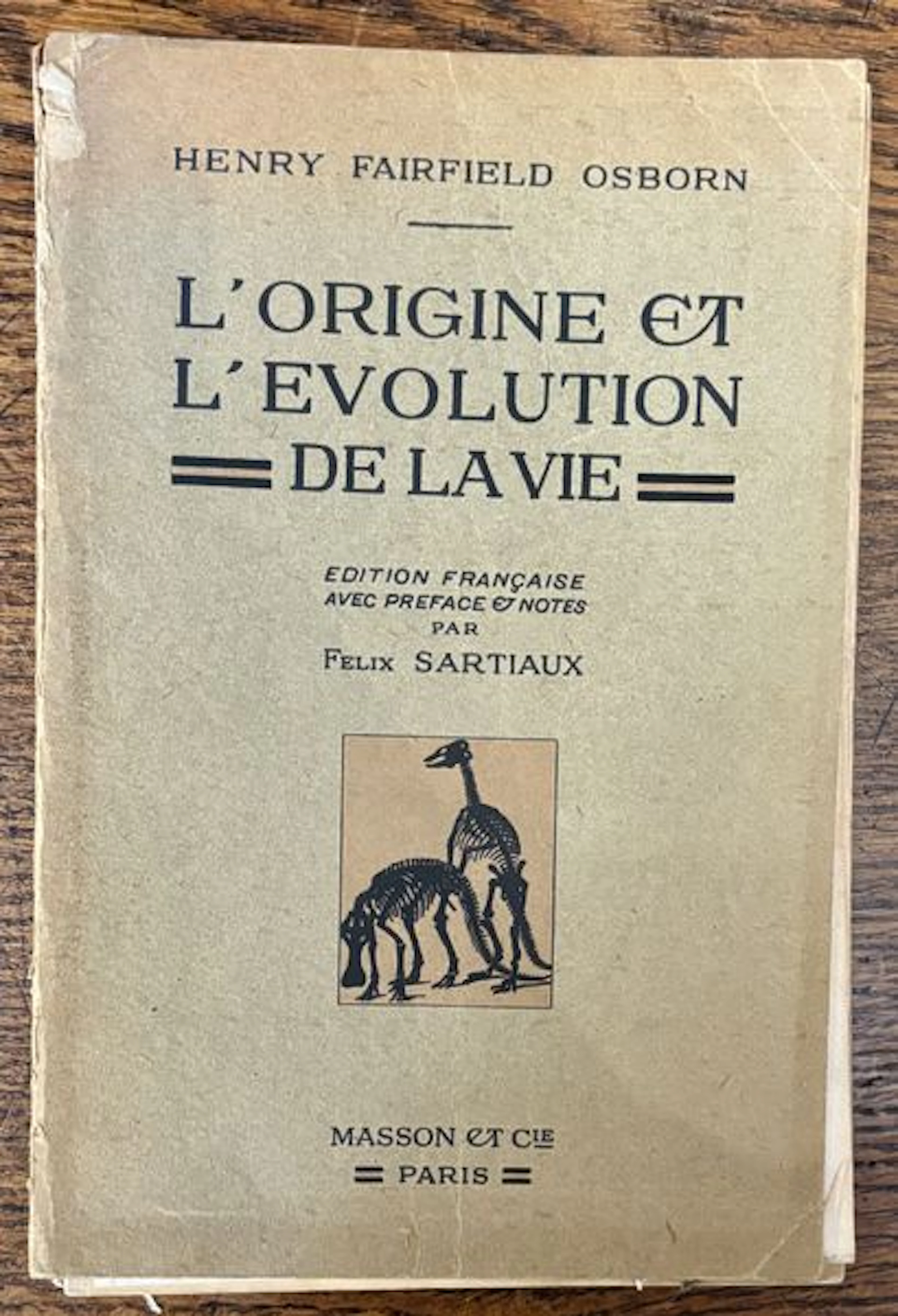 OSBORN (Henry Fairfield) The Origin and Evolution of Life. F - Lot 196